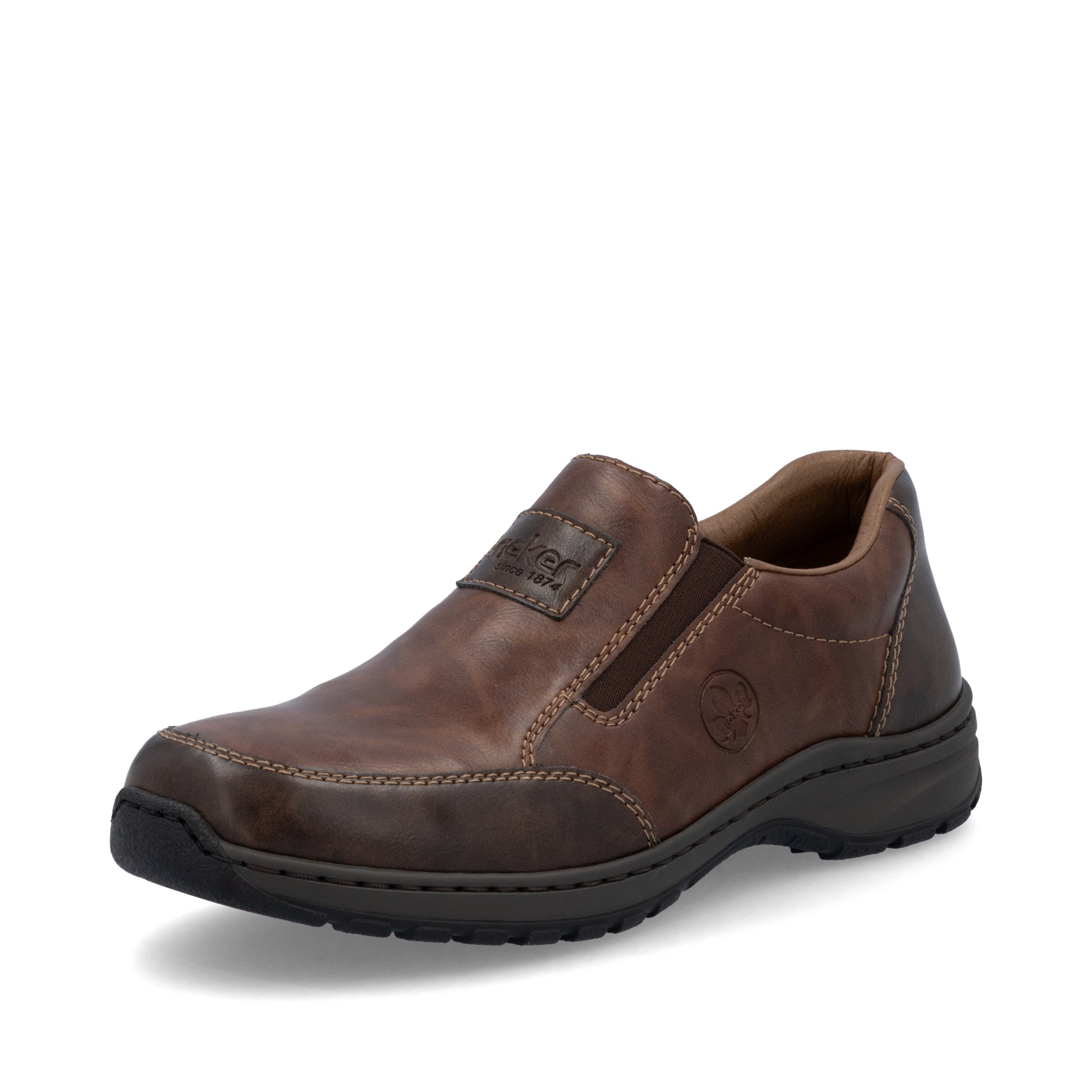 Brown Elasticated Shoes for Men | Rieker 03354-26