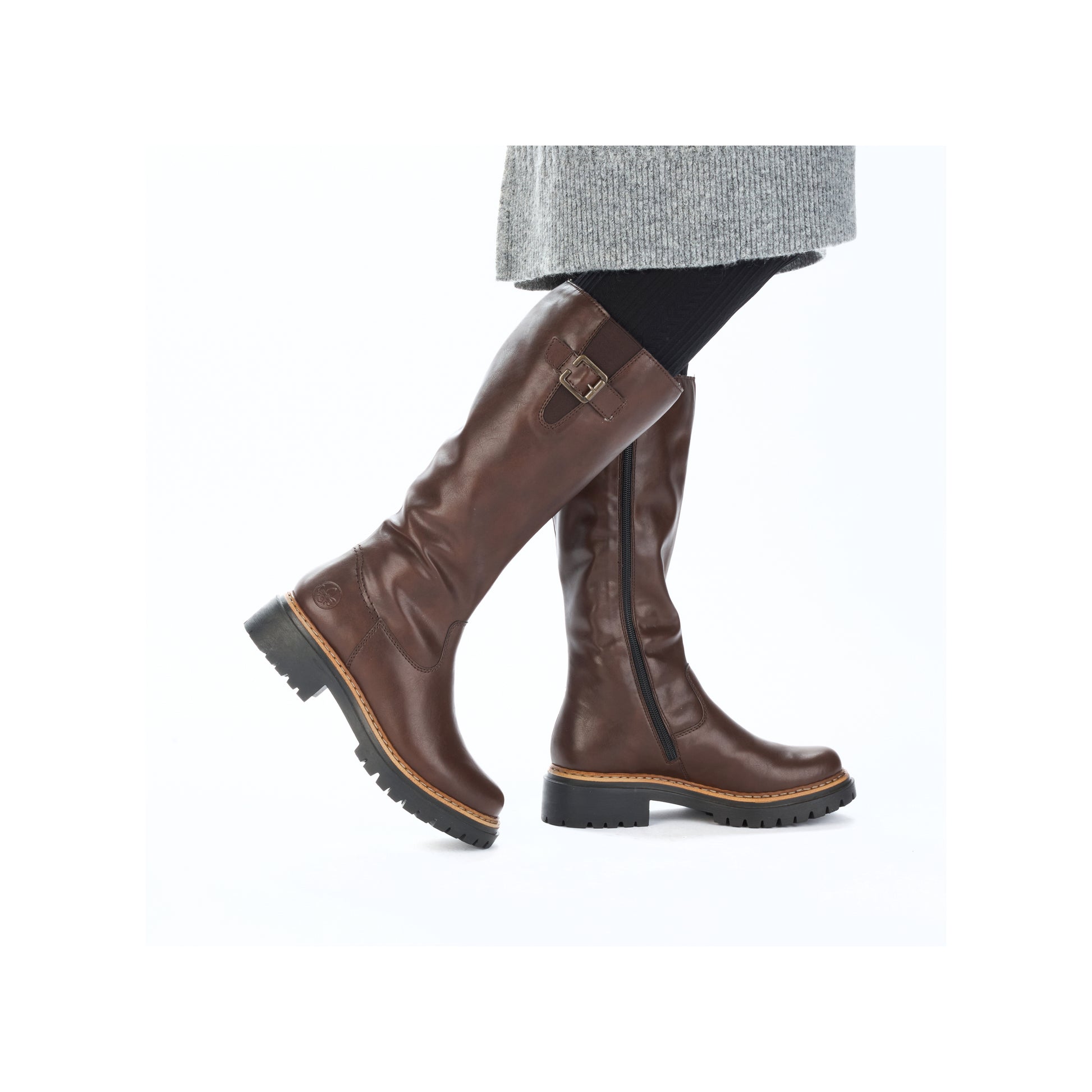 Brown Zip Boots for Women | Rieker 72694-25