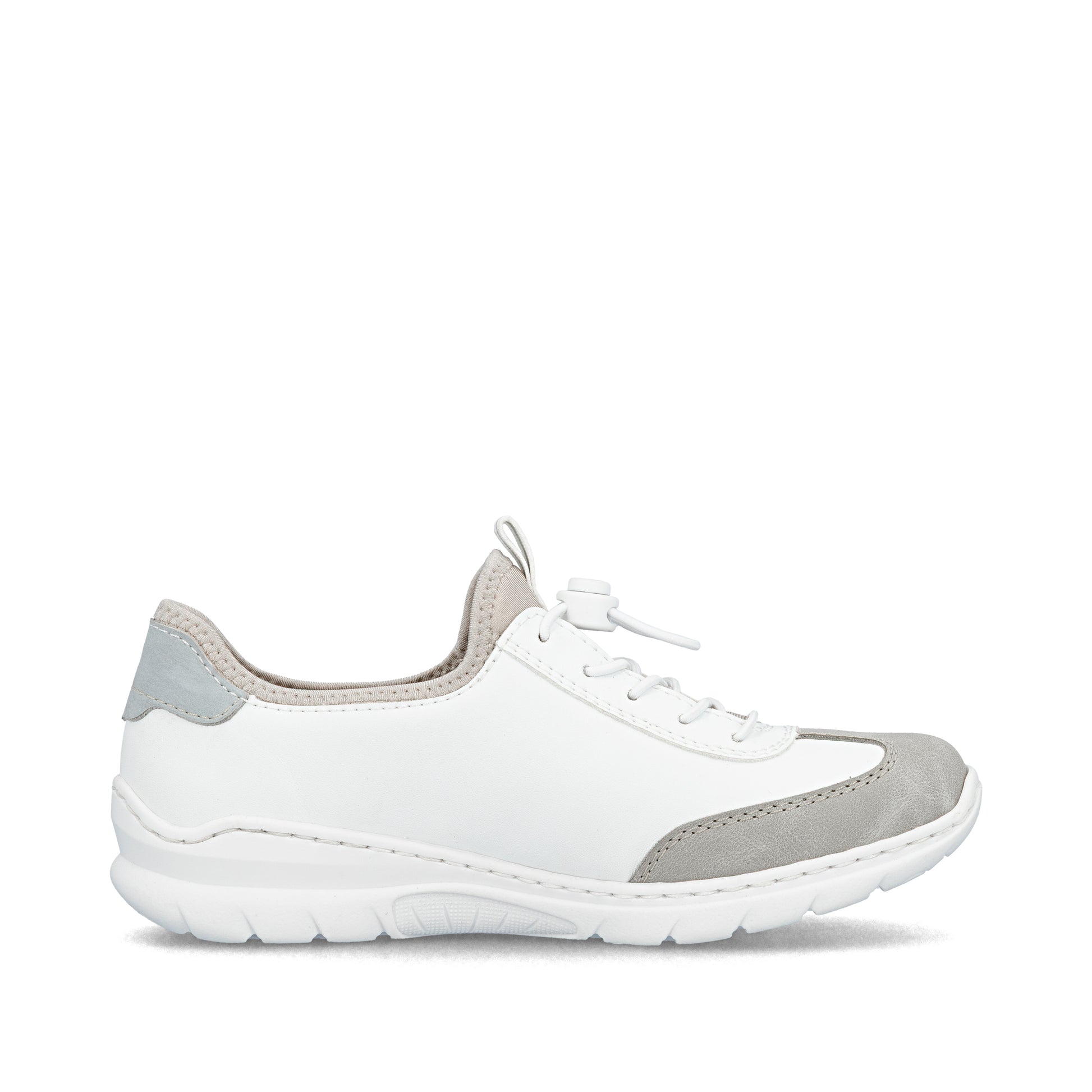 White Elasticated Shoes for Women | Rieker L32G9-80