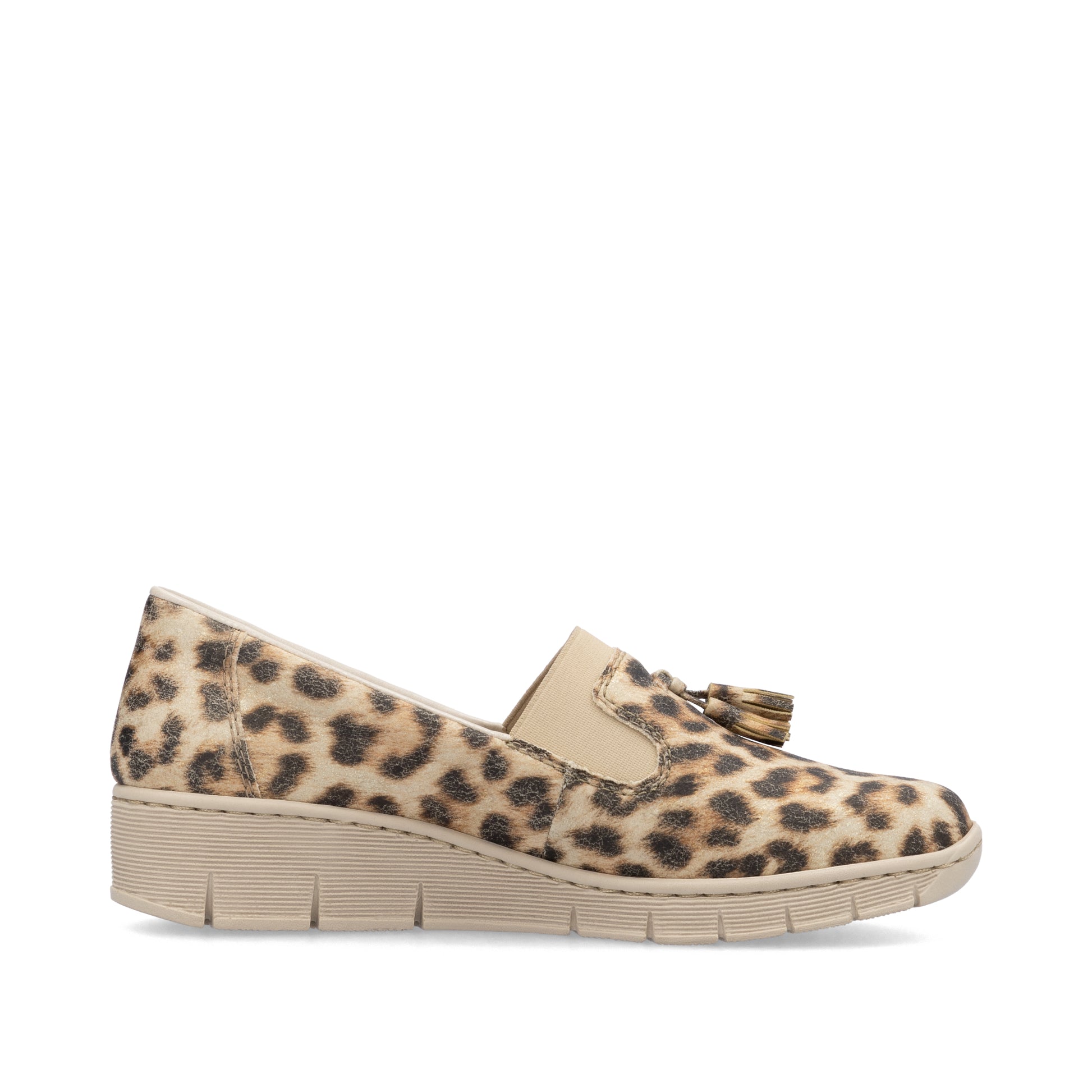 Beige Elasticated Shoes for Women | Rieker 53751-20