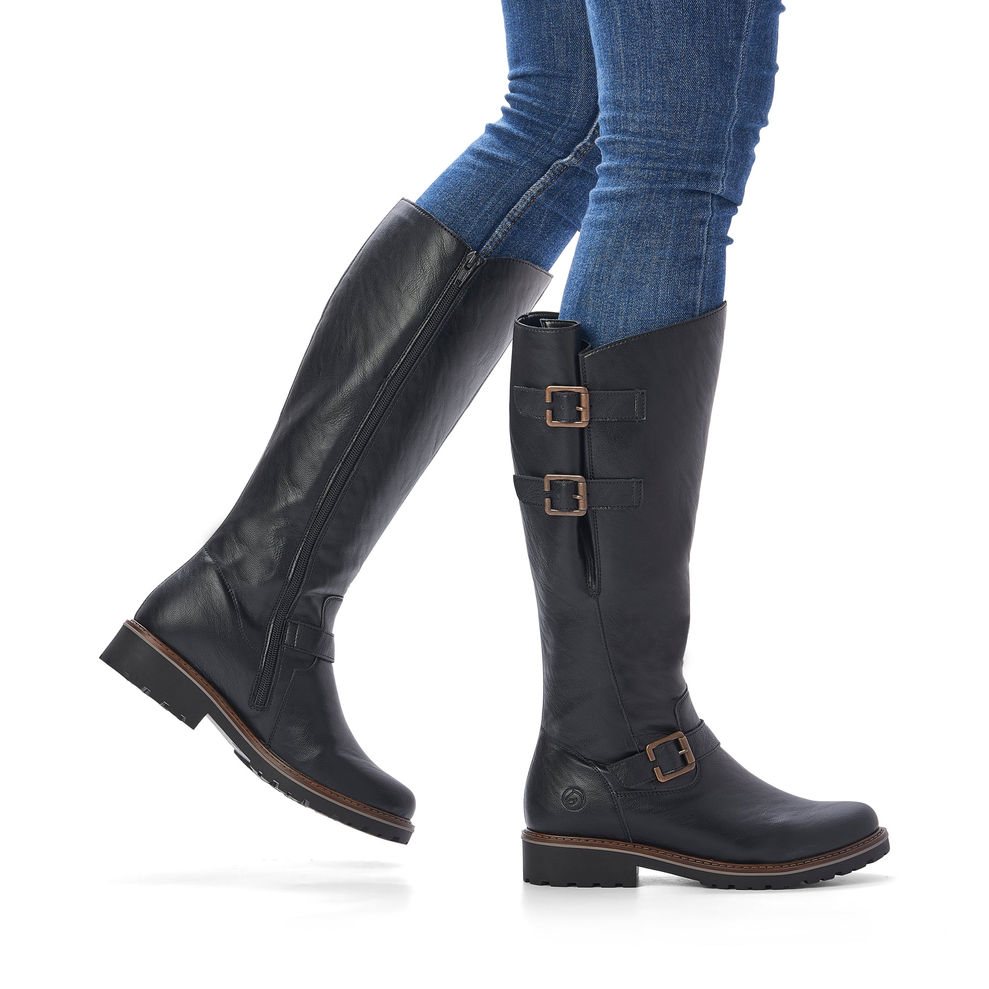 Black Zip Boots for Women | Remonte R6590-01