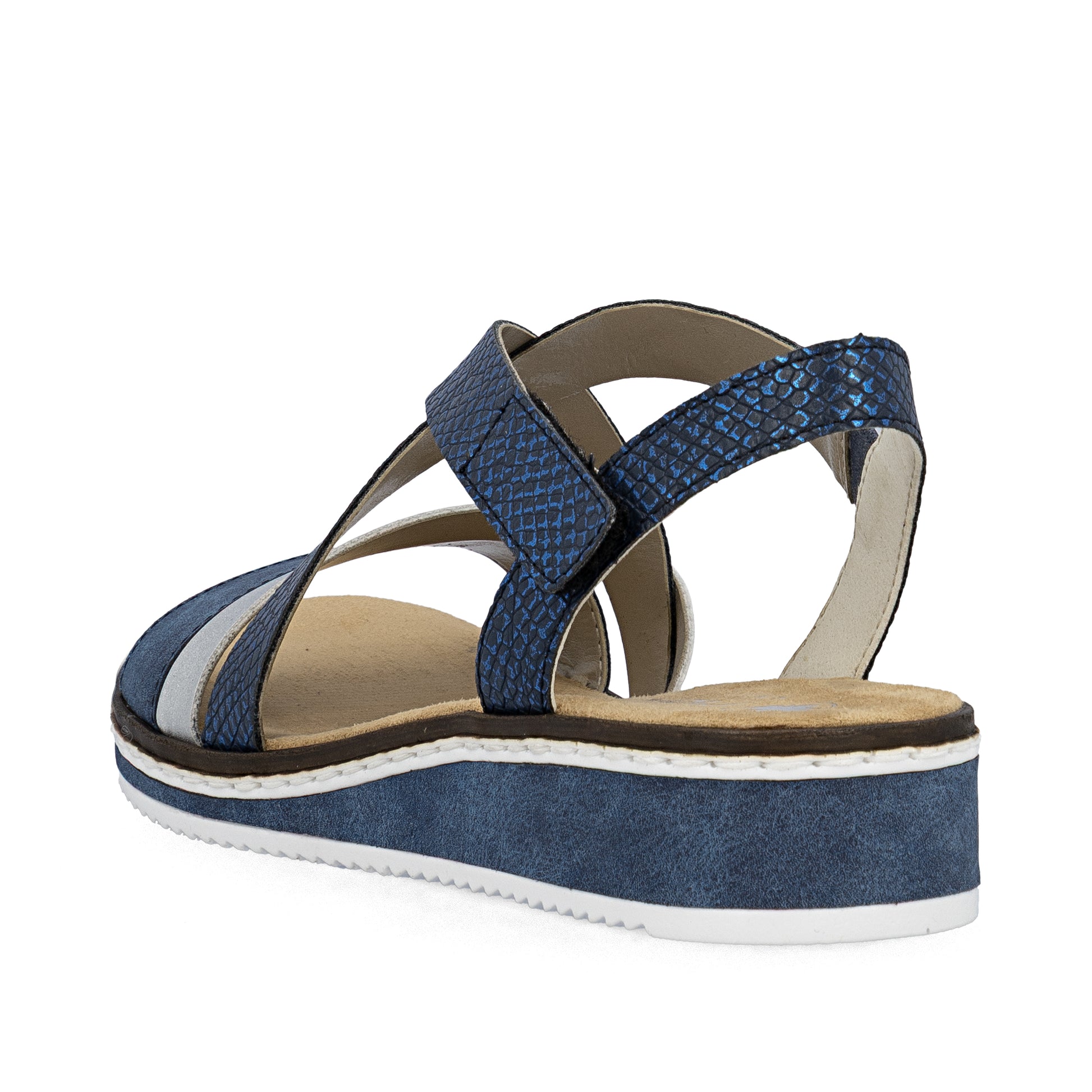 Blue Hook & Loop Sandals for Women | Rieker V3663-14