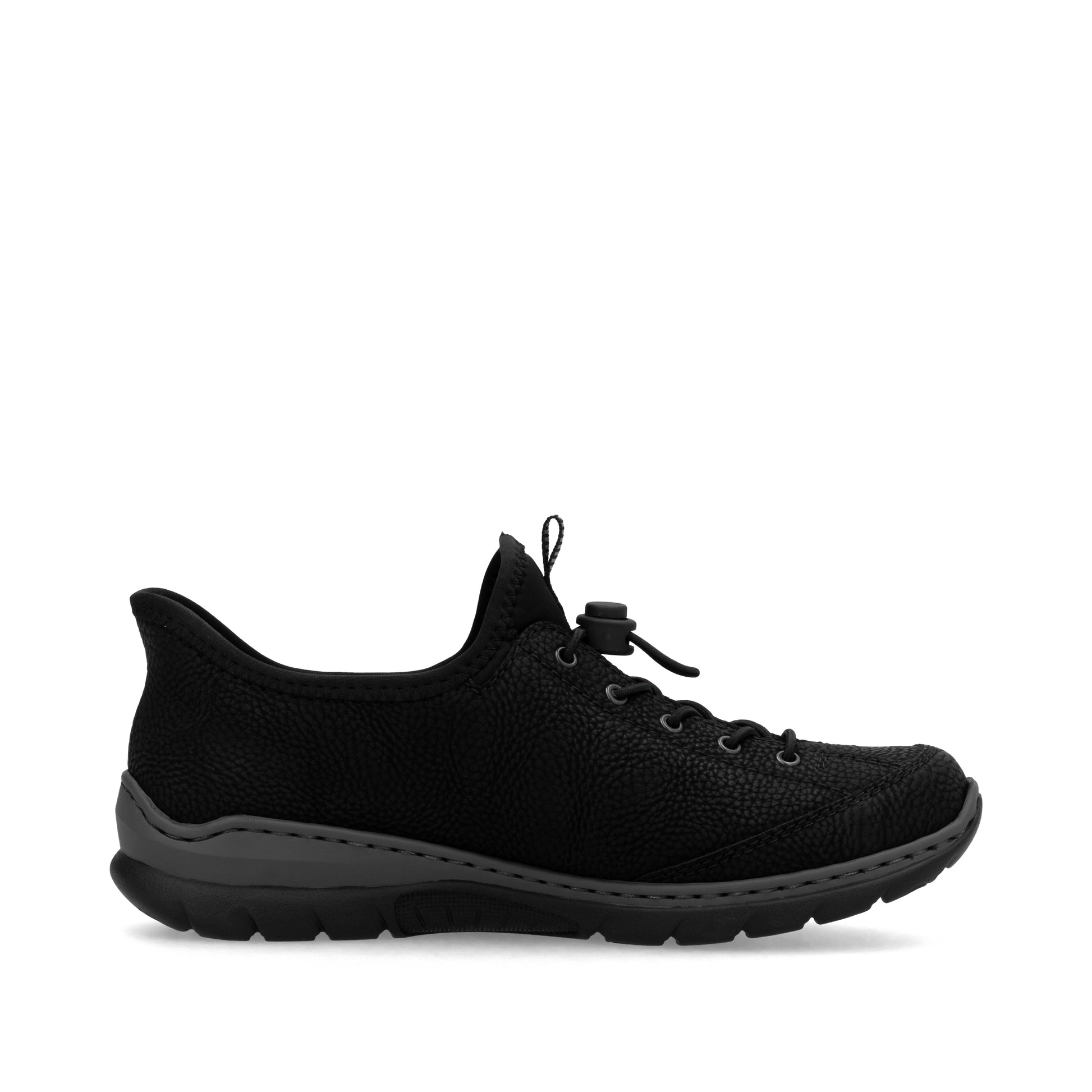 Black Elasticated Shoes for Women | Rieker L32F1-00