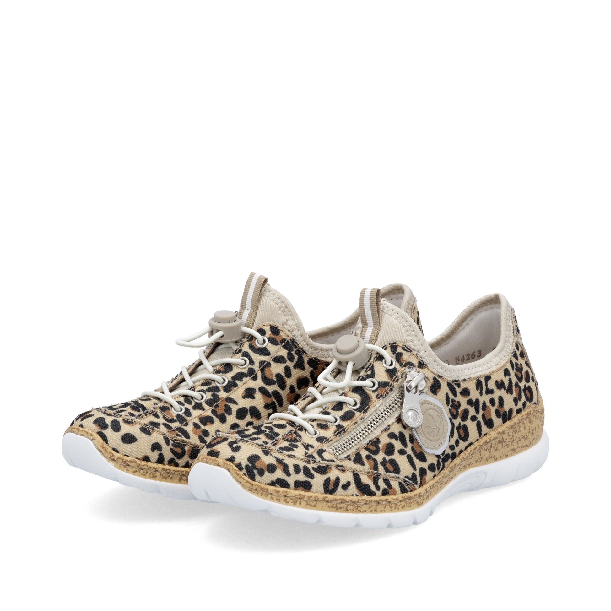 Beige Elasticated Shoes for Women | Rieker N4263-92
