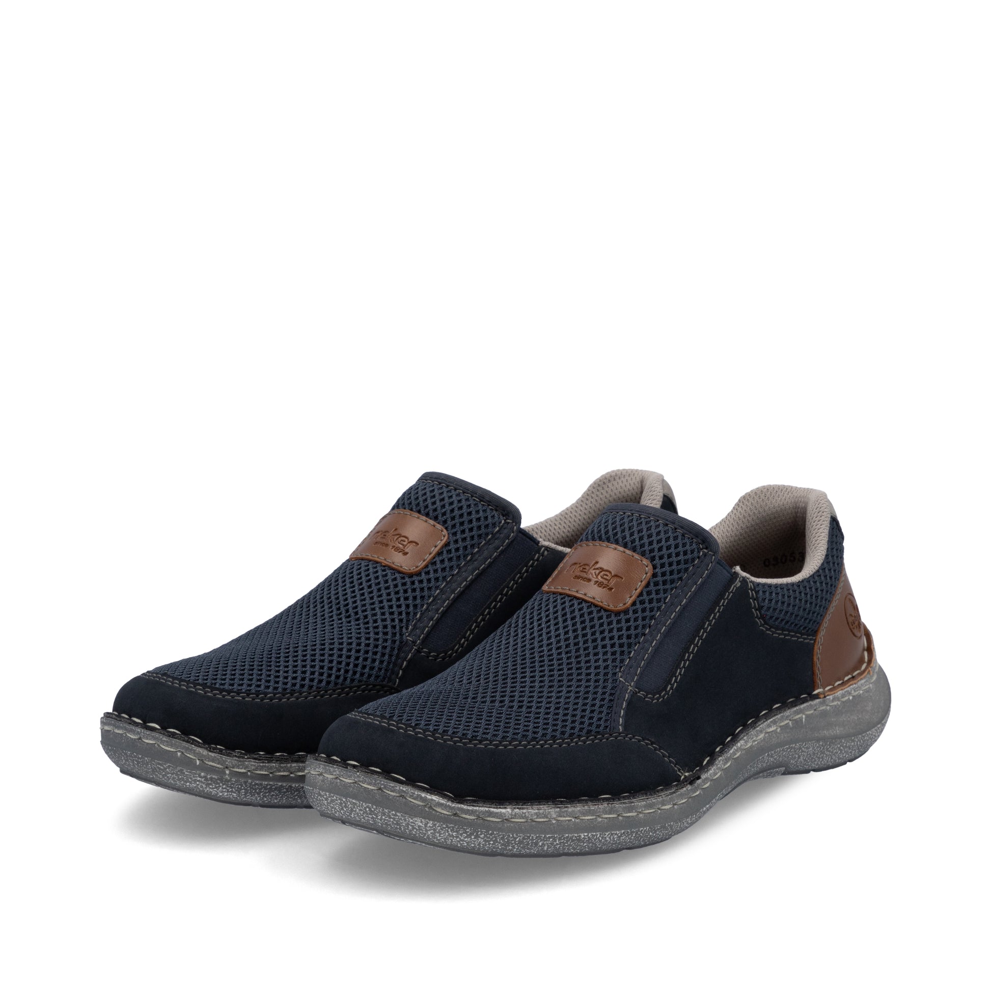 Blue Elasticated Shoes for Men | Rieker 03053-14