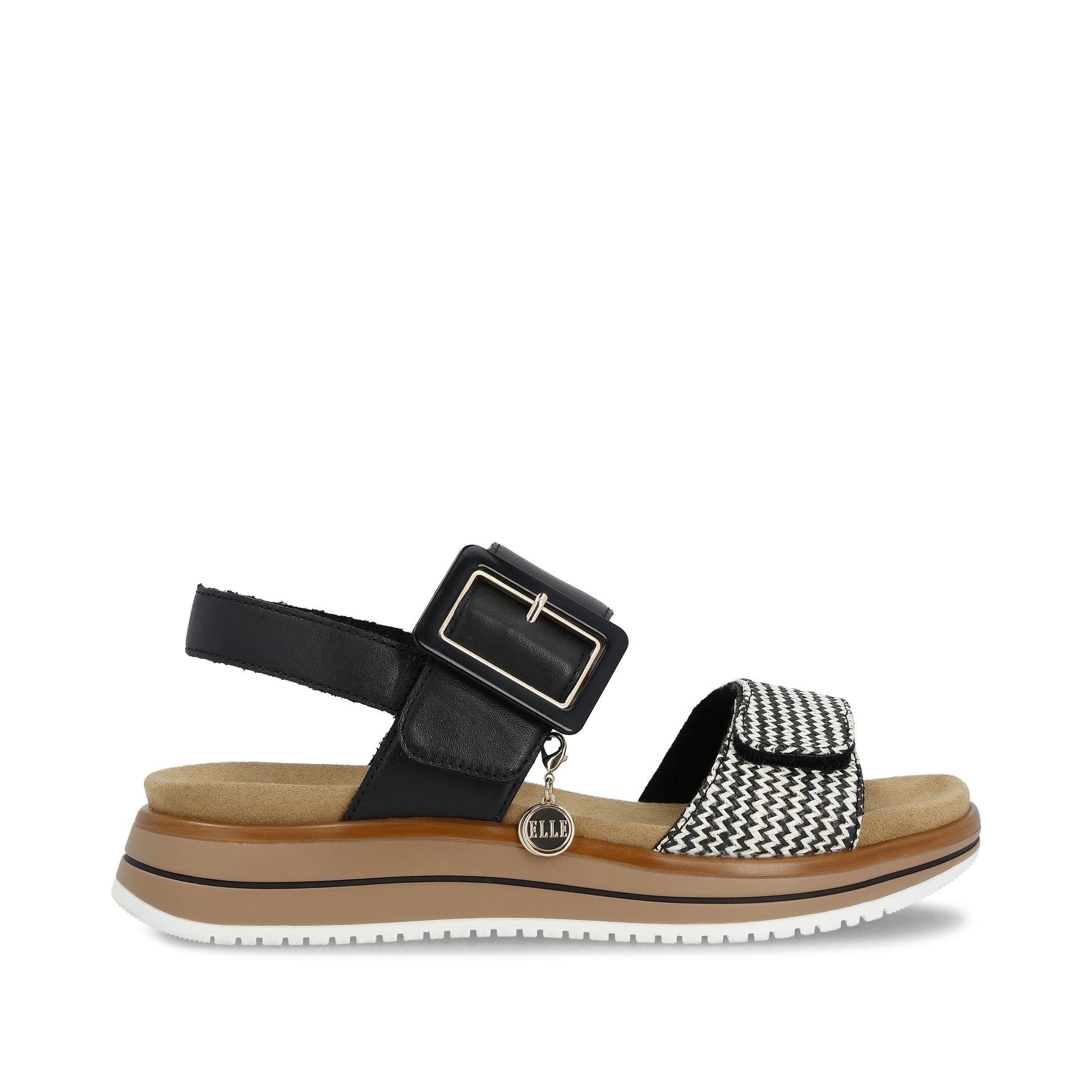 Black Hook & Loop Sandals for Women | Remonte D1J53-02