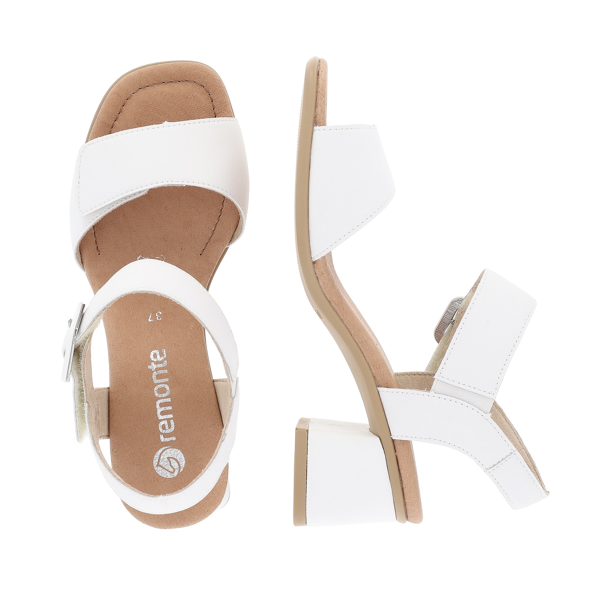 White Hook & Loop Sandals for Women | Remonte D1K51-80