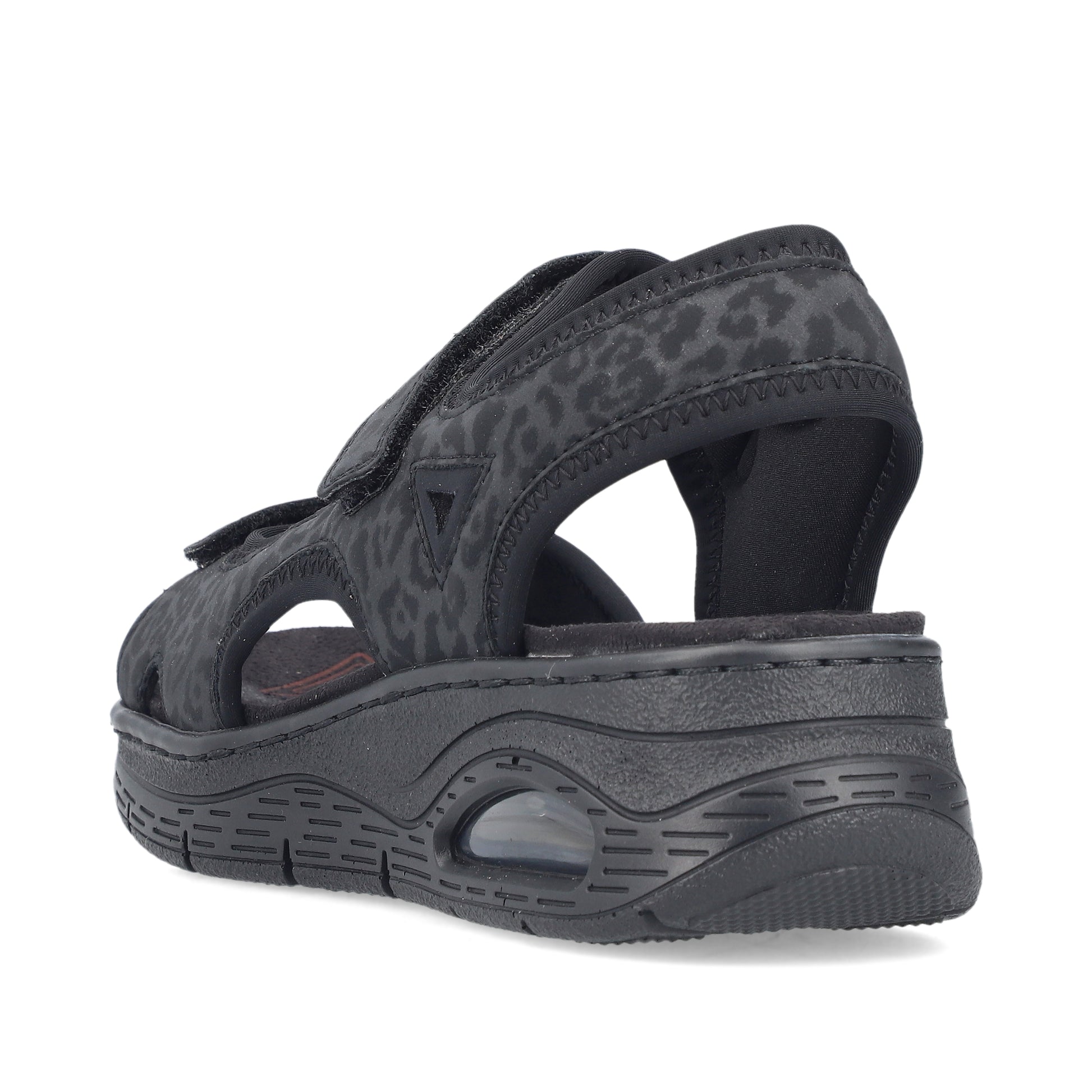 Black Hook & Loop Sandals for Women | Rieker 67666-00