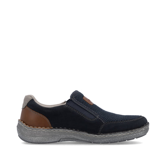 Rieker Men's Casual Slip-on Shoe - Blue | 03053-14