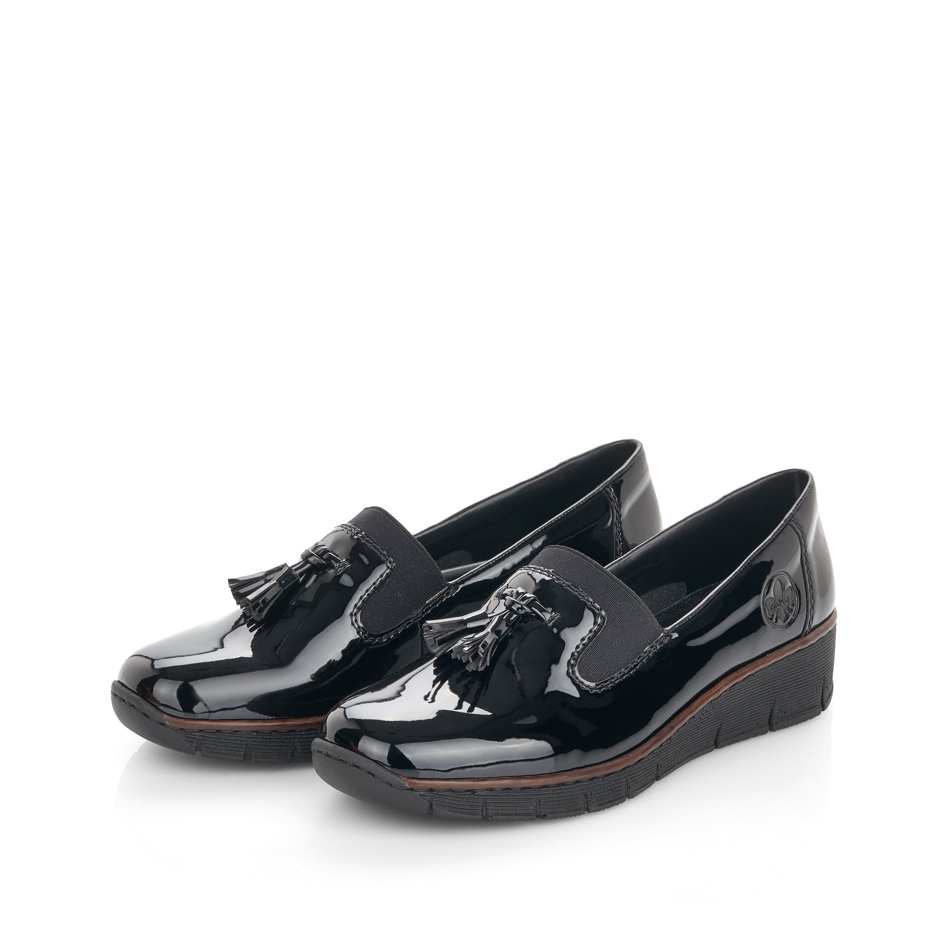 Black Elasticated Shoes for Women | Rieker 53751-00