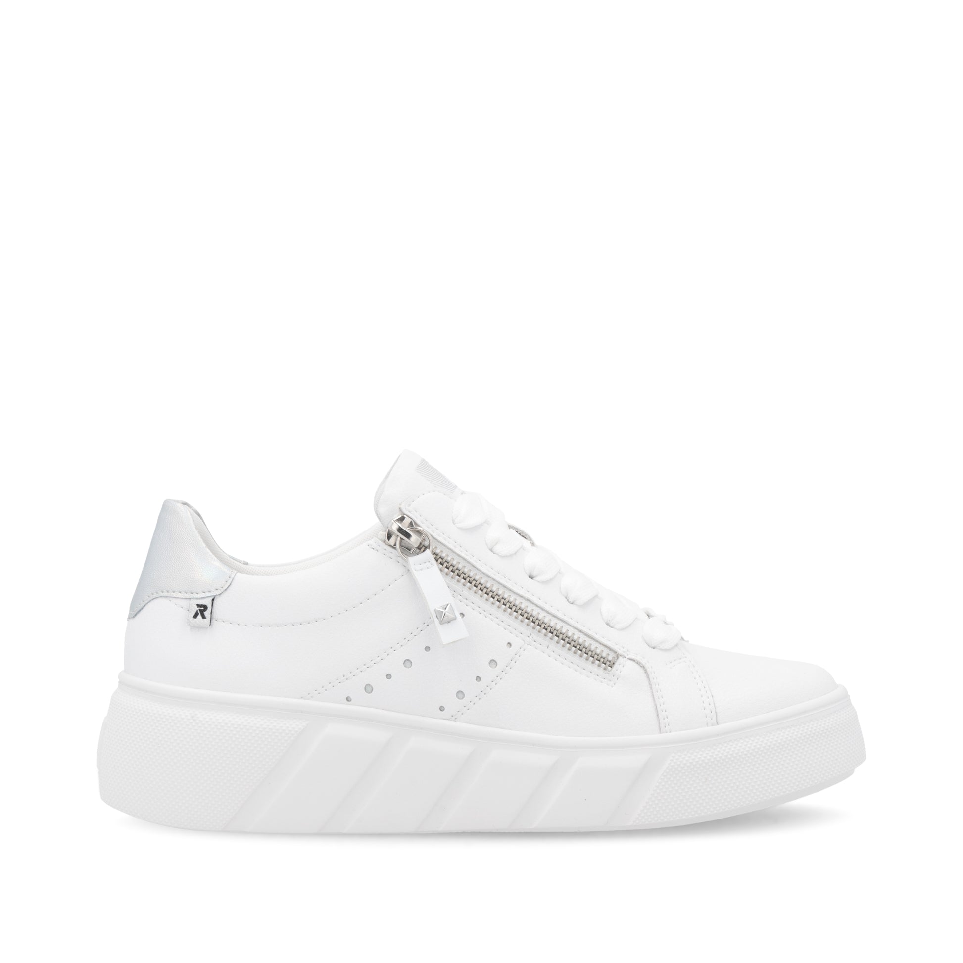 White Zip Shoes for Women | Rieker Sport W2605-80