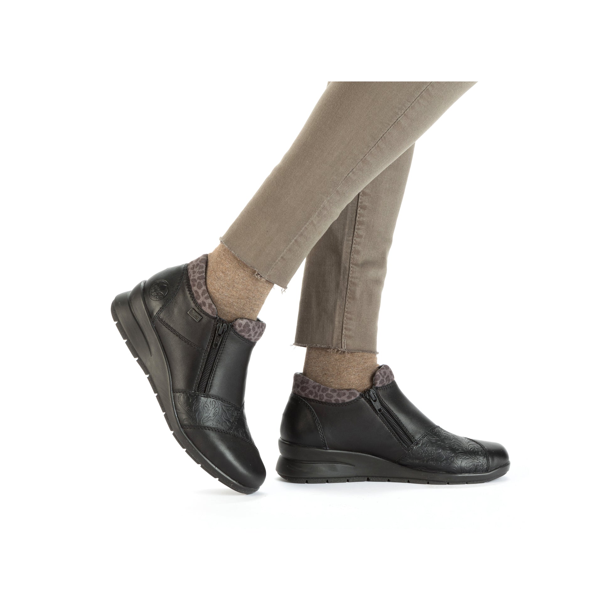Black Zip Boots for Women | Rieker L4881-01
