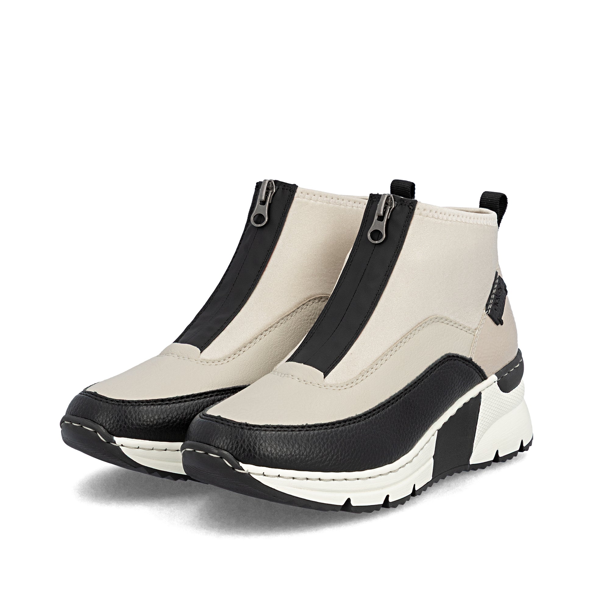 Beige Zip Boots for Women | Rieker N6352-60
