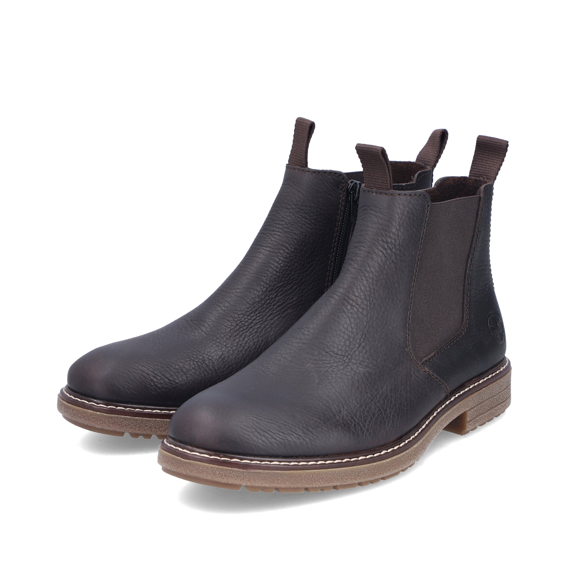 Brown Zip Boots for Men | Rieker 33180-27