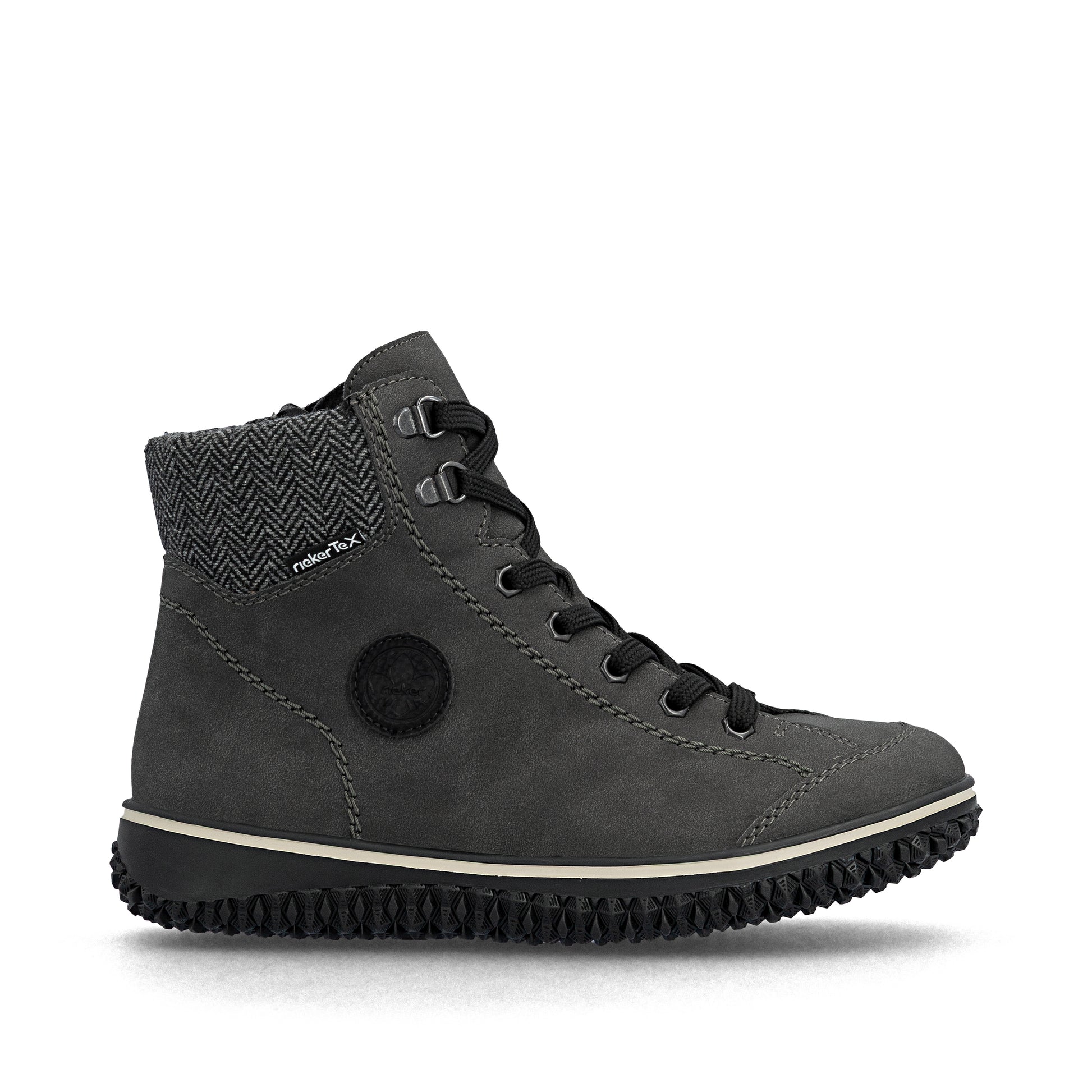 Grey Zip Boots for Women | Rieker Z4251-45