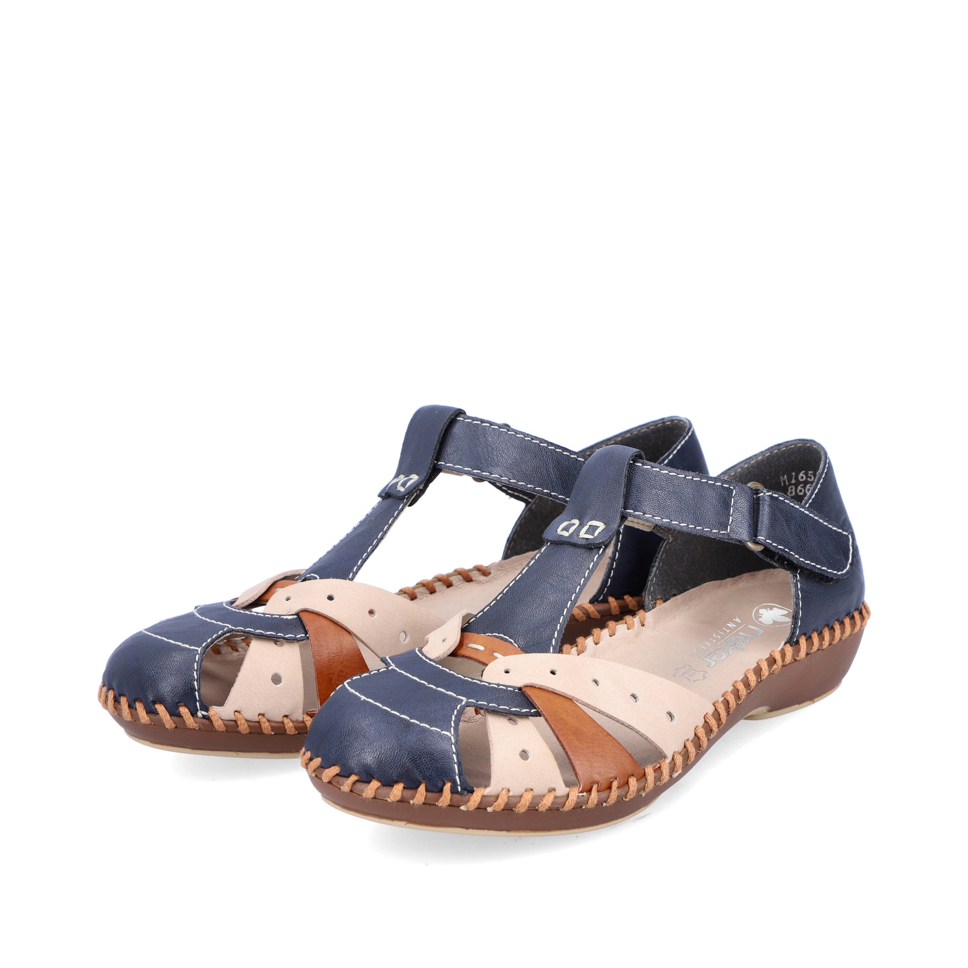 Blue Hook & Loop Shoes for Women | Rieker M1655-14