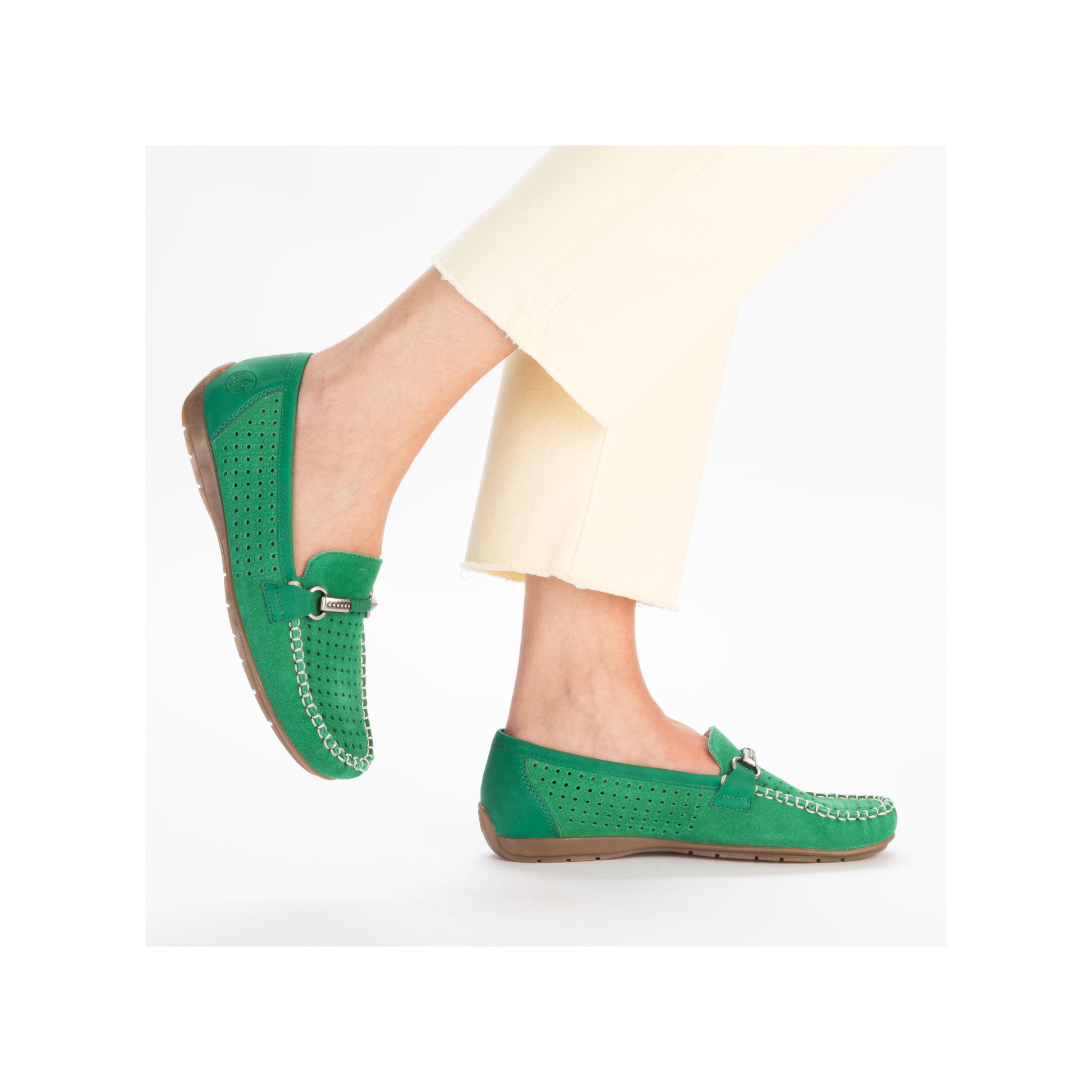 Green Slip-On Shoes for Women | Rieker 40253-54