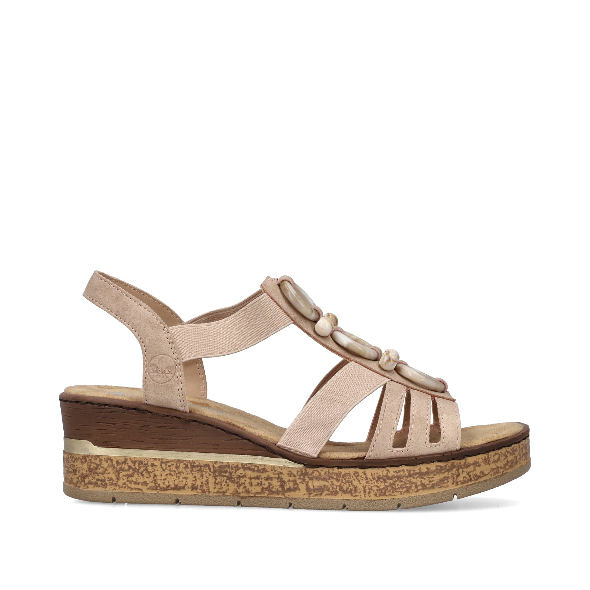 Pink Elasticated Sandals for Women | Rieker 63778-31