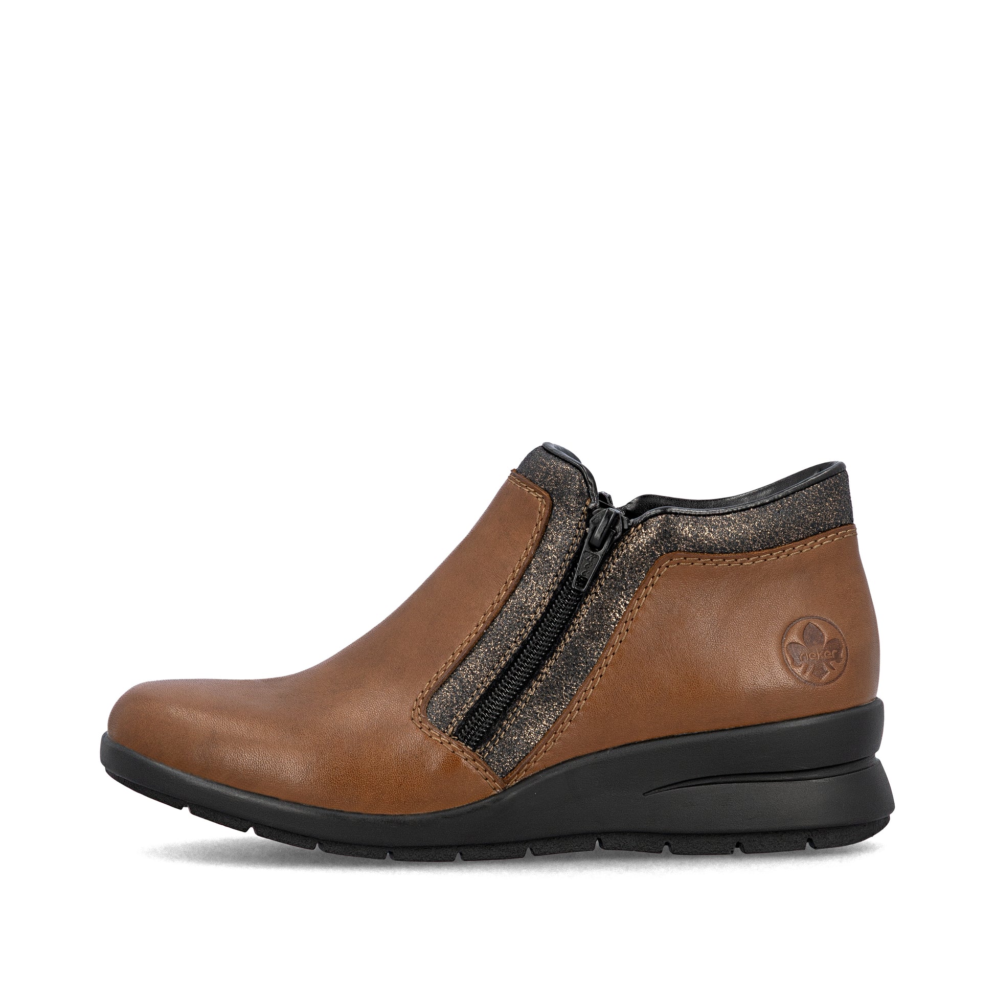 Brown Zip Boots for Women | Rieker L4883-24