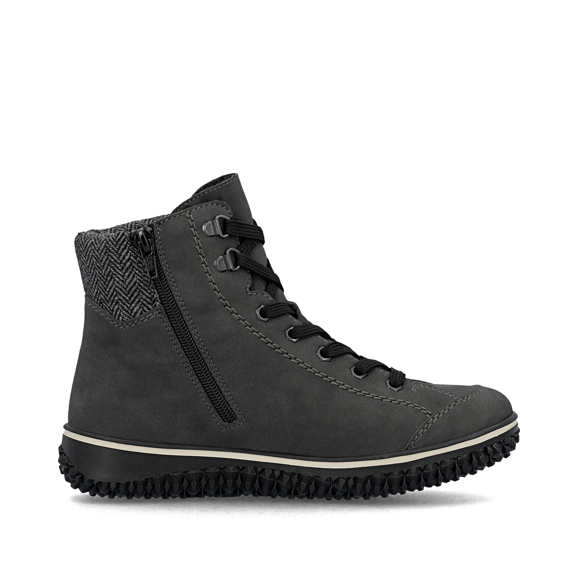 Grey Zip Boots for Women | Rieker Z4251-45