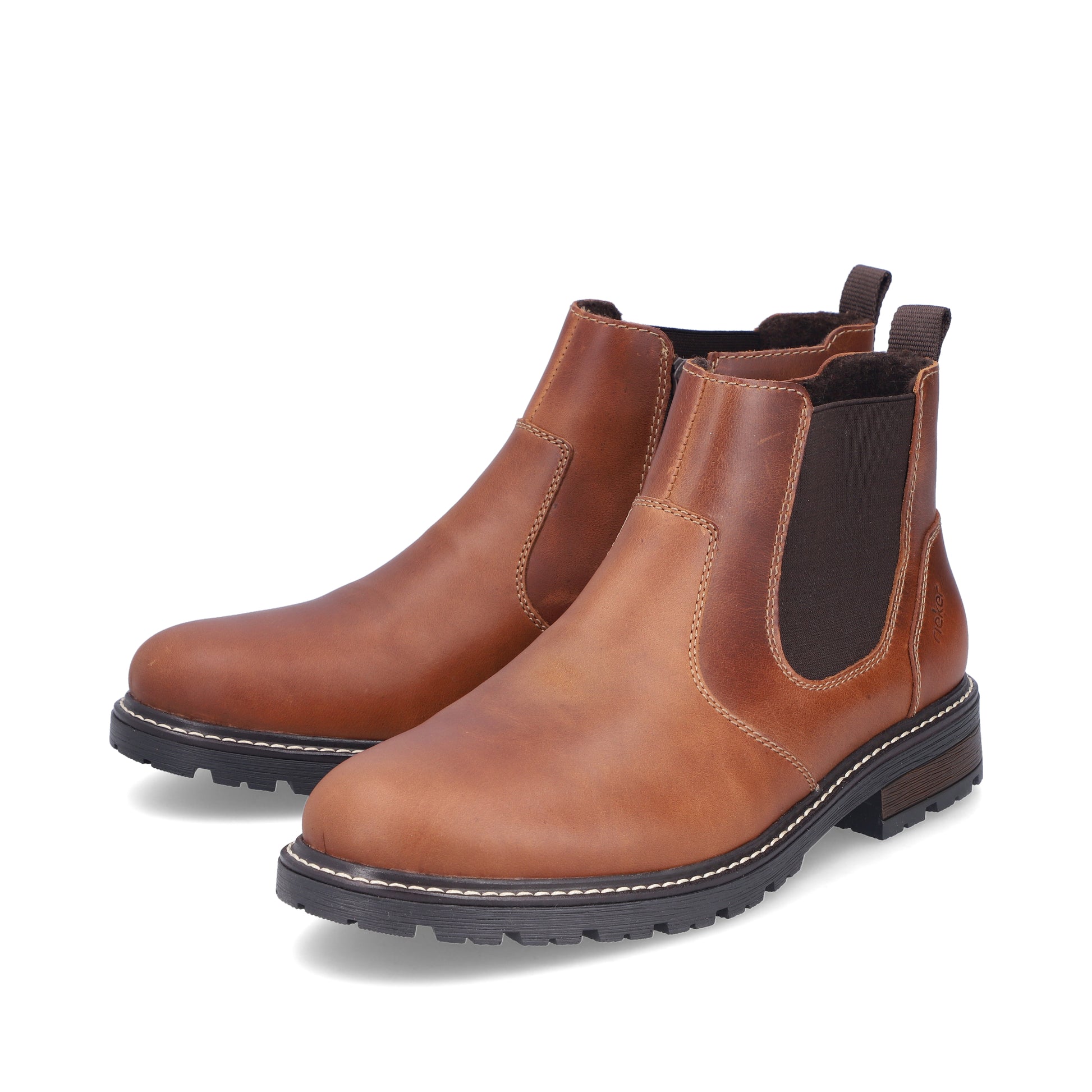 Brown Zip Boots for Men | Rieker 32052-24