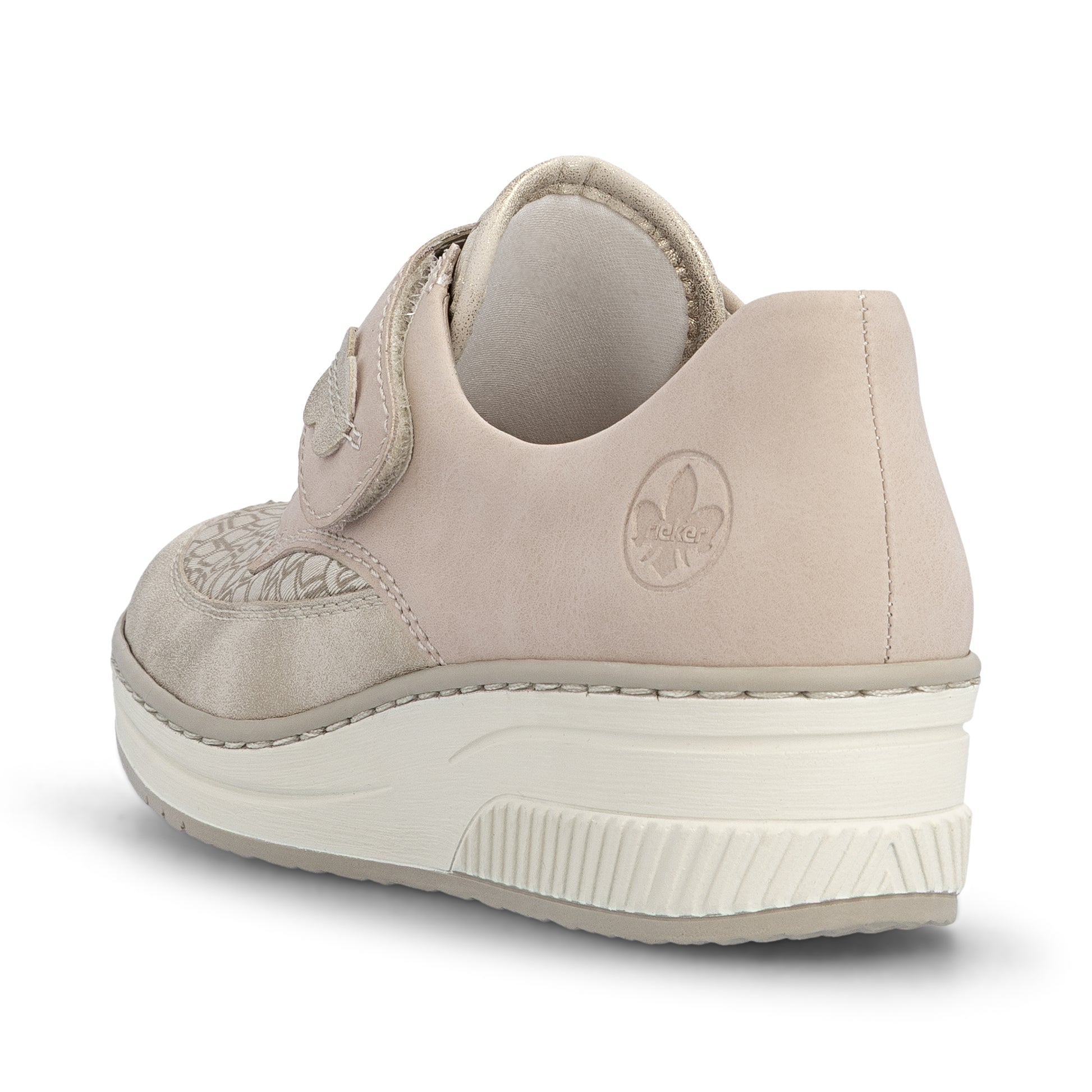 Beige Hook & Loop Shoes for Women | Rieker 487C0-60