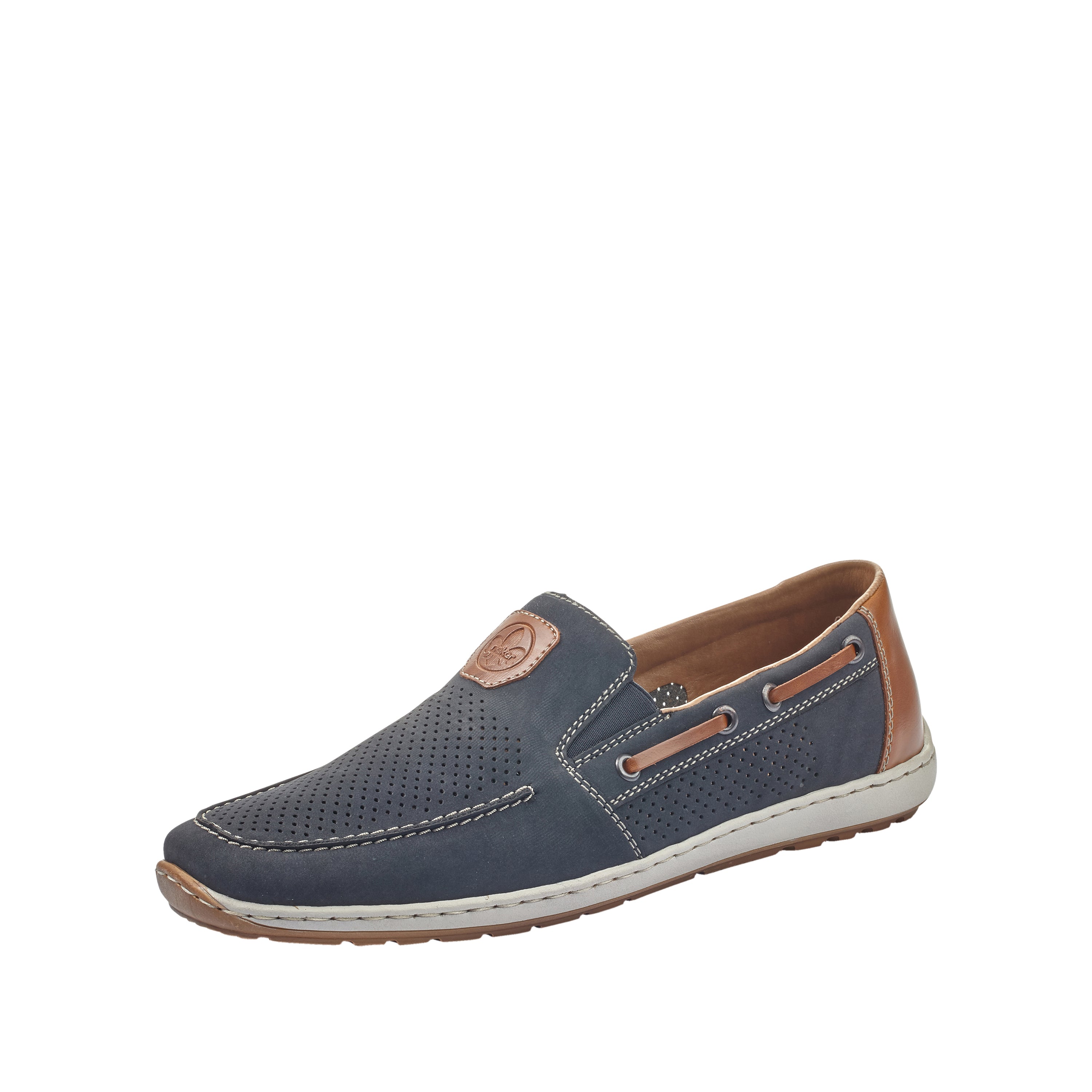 Rieker Men's Blue Slip-On Shoe | 08866-15