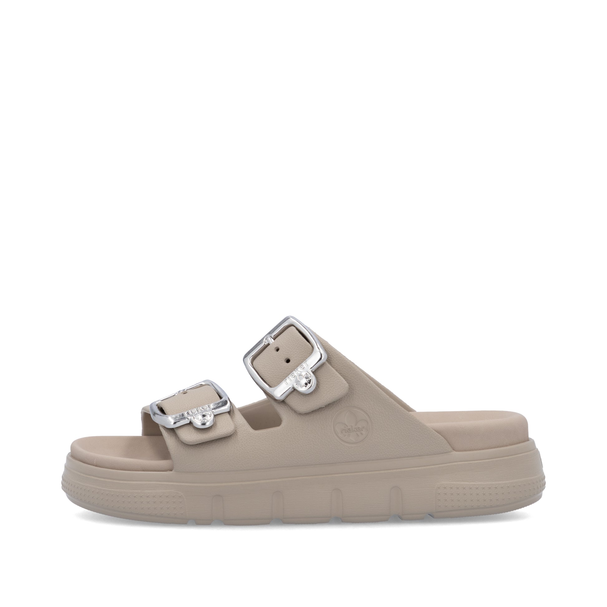 Beige Buckle Sandals for Women | Rieker P2180-60