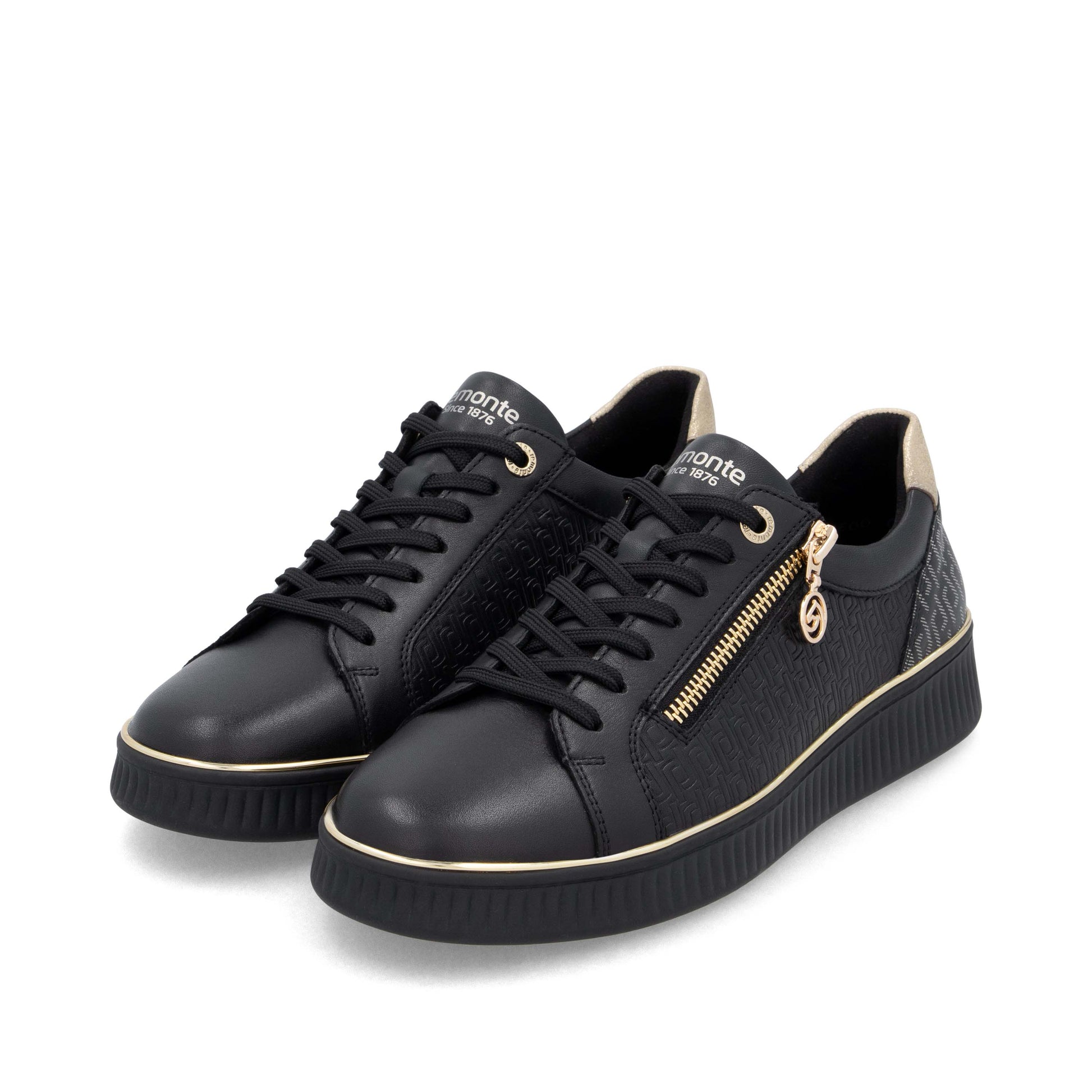Black Zip Shoes for Women | Remonte D2E00-03