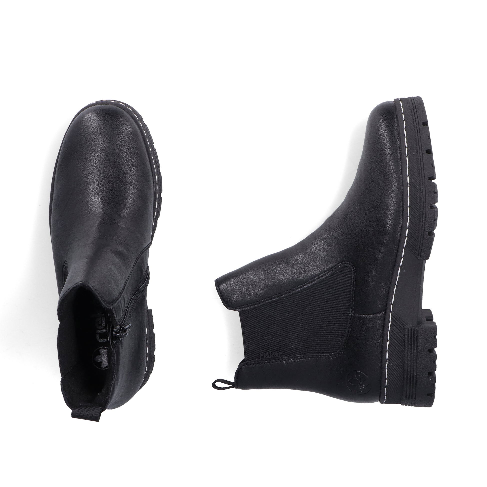 Black Zip Boots for Women | Rieker 73892-00