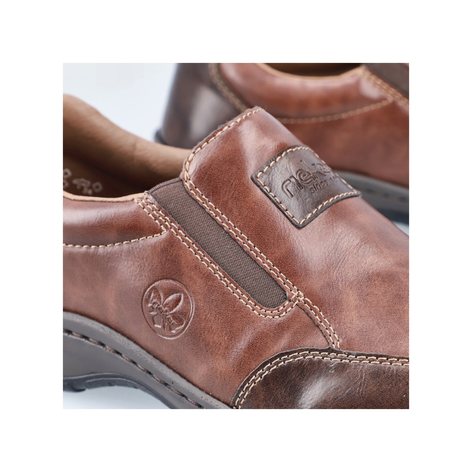 Brown Elasticated Shoes for Men | Rieker 03354-26