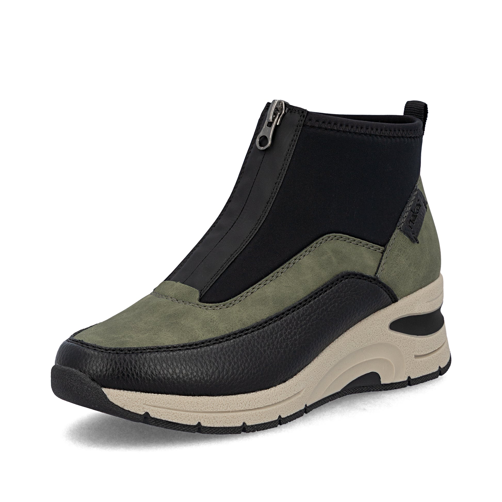 Green Zip Boots for Women | Rieker N9362-54