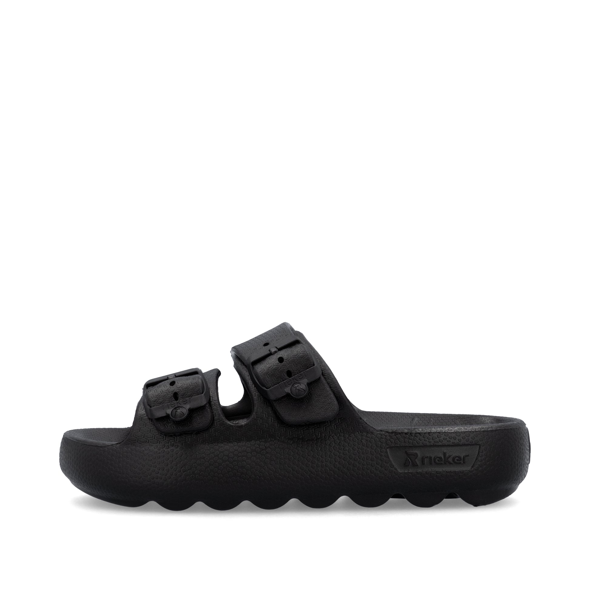 Black Buckle Sandals for Women | Rieker Sport P2450-00