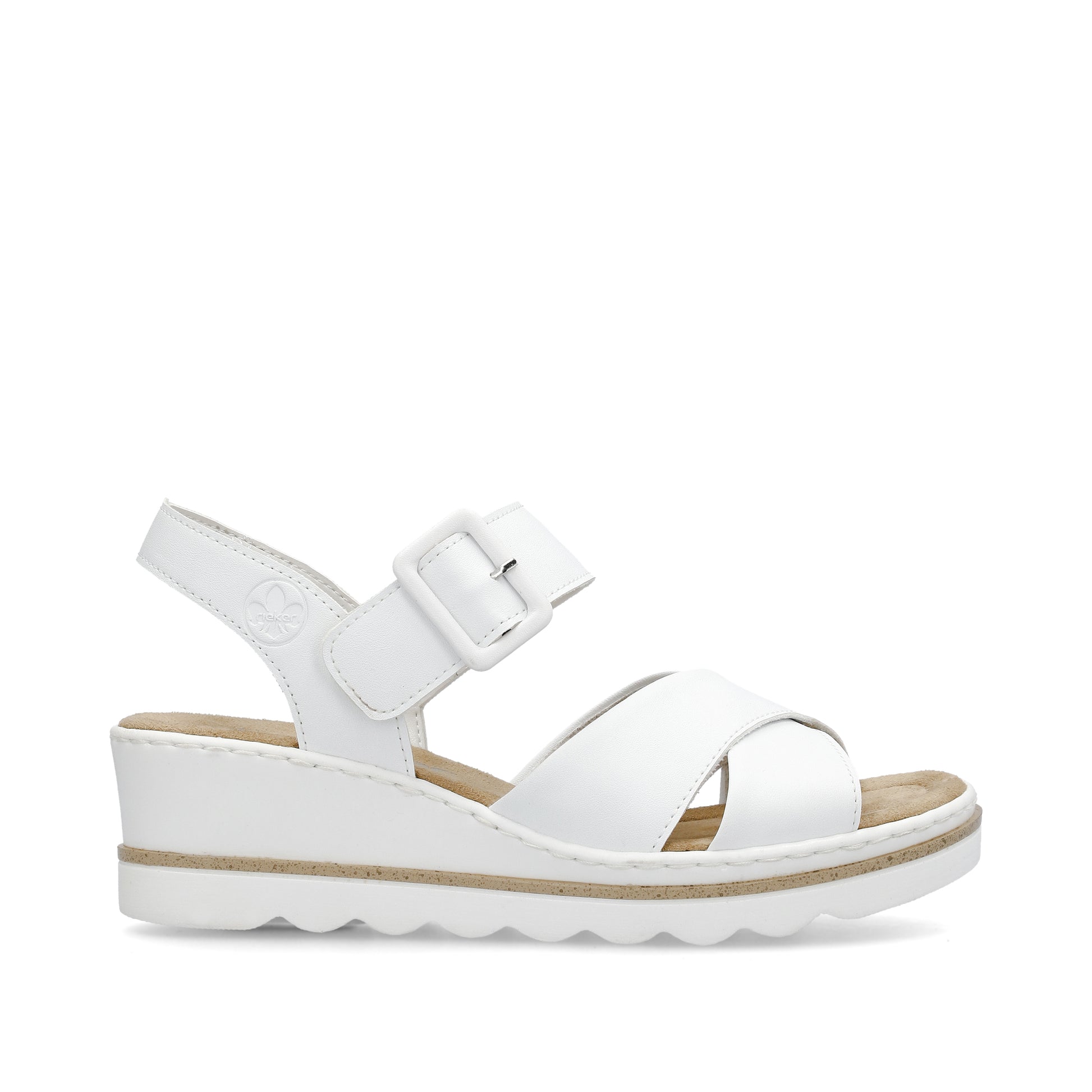 White Hook & Loop Sandals for Women | Rieker 67463-80