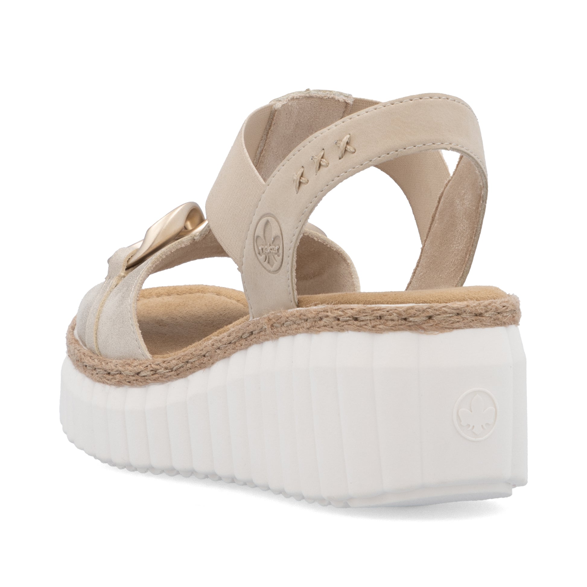 Beige Elasticated Sandals for Women | Rieker 69158-60