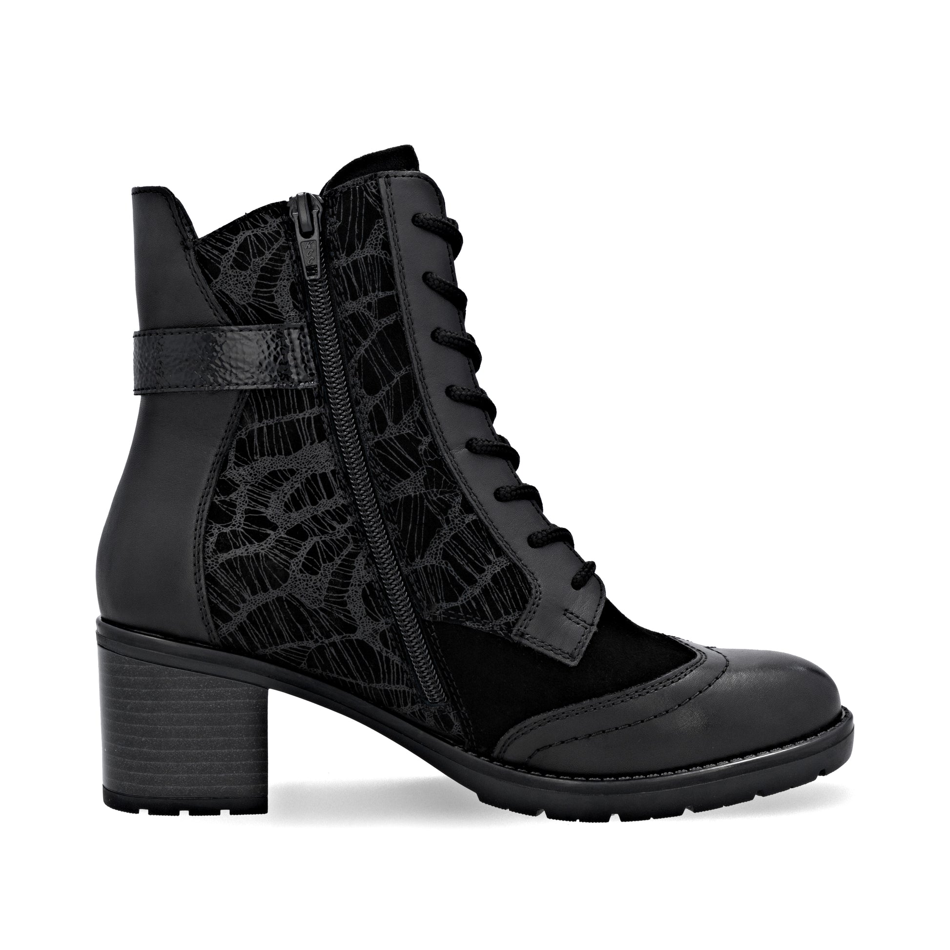 Black Zip Boots for Women | Remonte D2A77-02