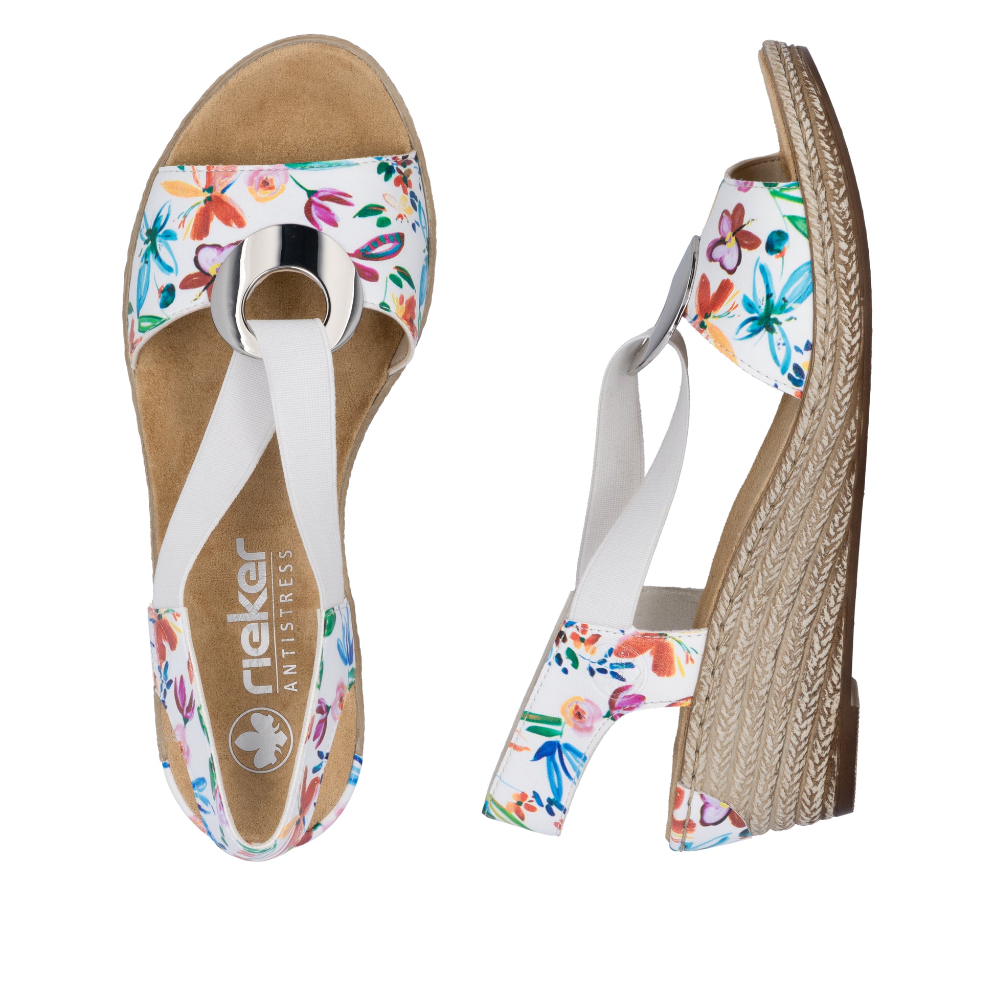 Multi Elasticated Sandals for Women | Rieker 624H6-91