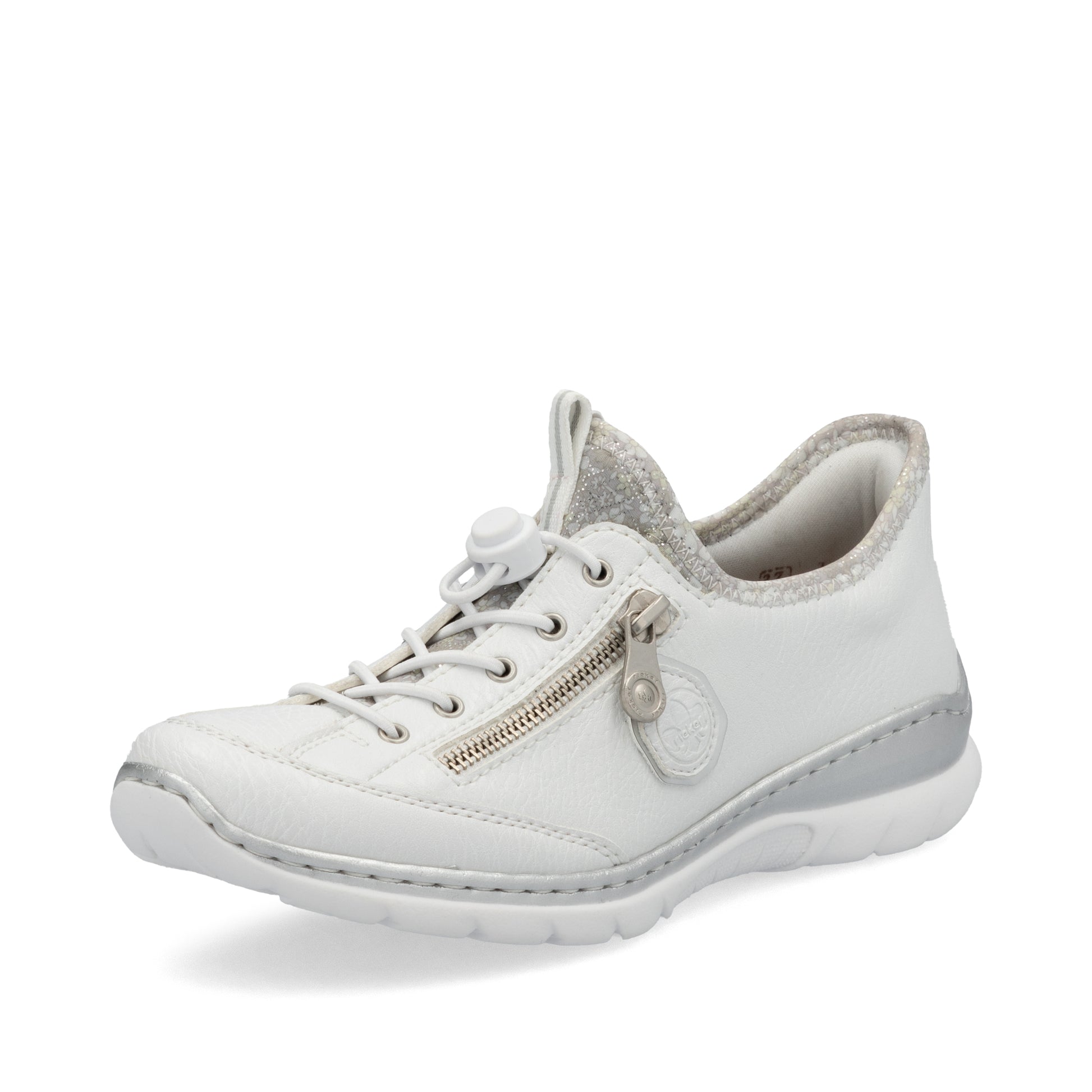White Elasticated Shoes for Women | Rieker L32F1-80