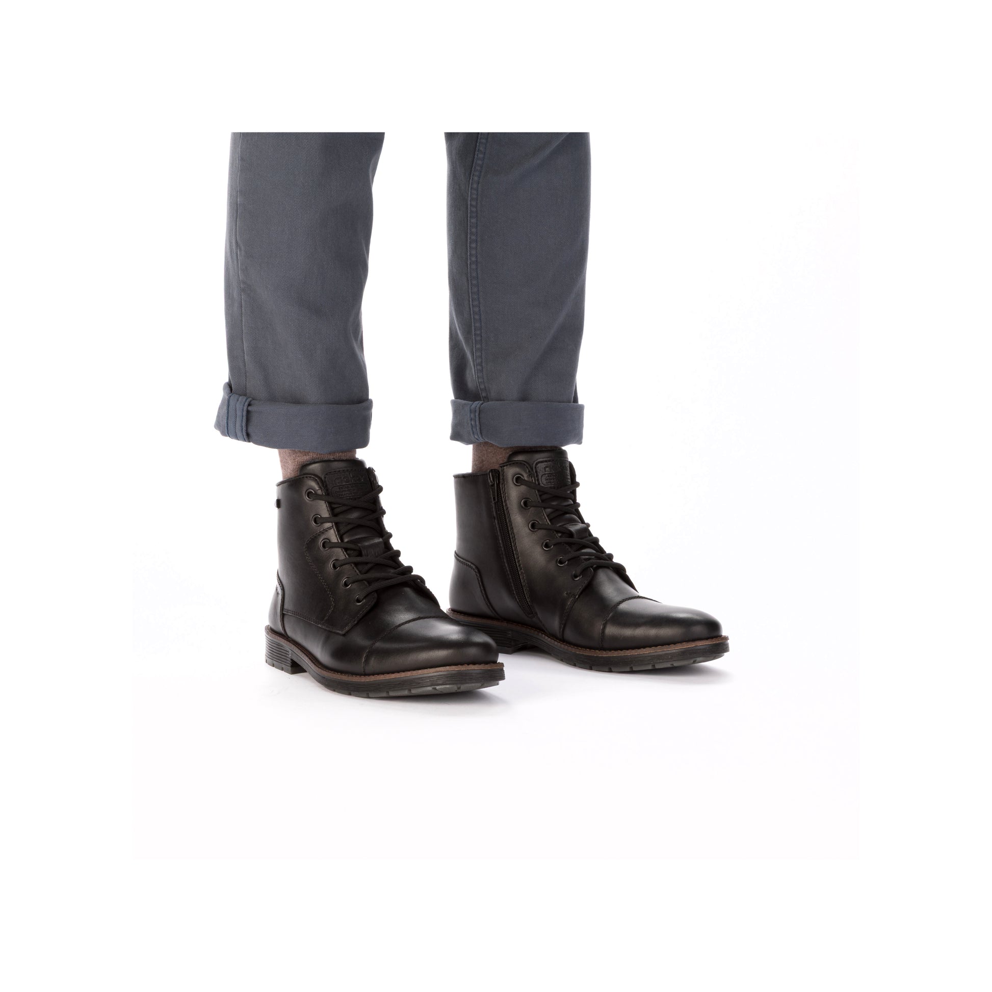 Black Zip Boots for Men | Rieker F4546-00