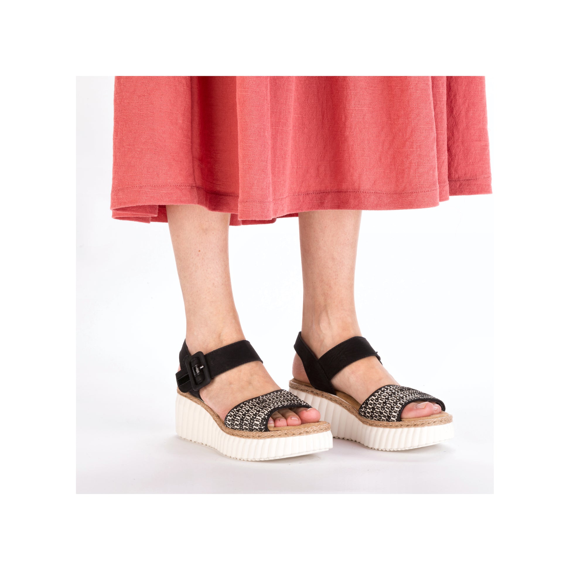 Black Hook & Loop Sandals for Women | Rieker 69176-00