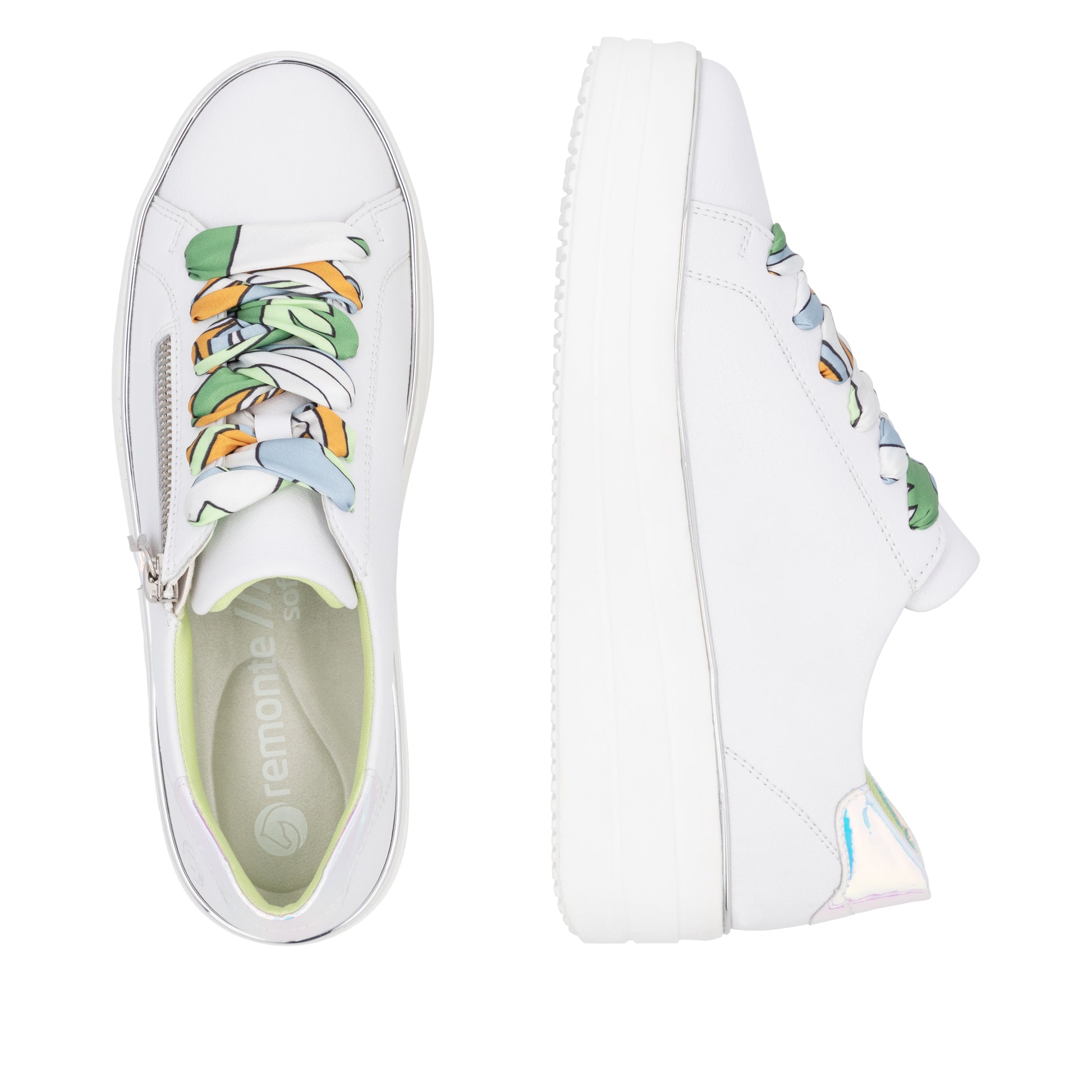 White Zip Shoes for Women | Remonte D1C06-80