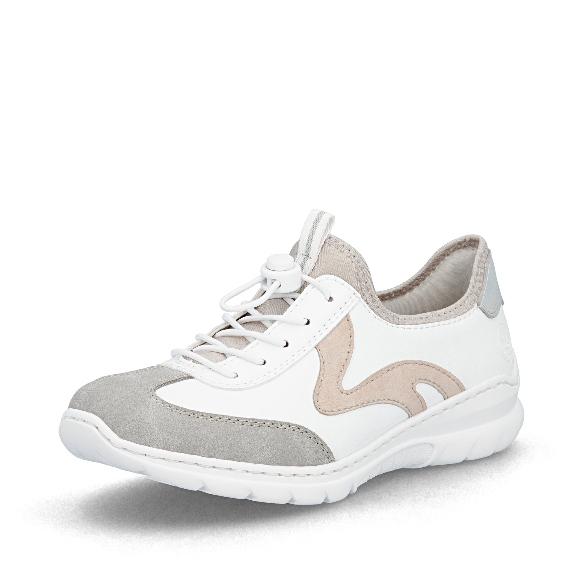 White Elasticated Shoes for Women | Rieker L32G9-80