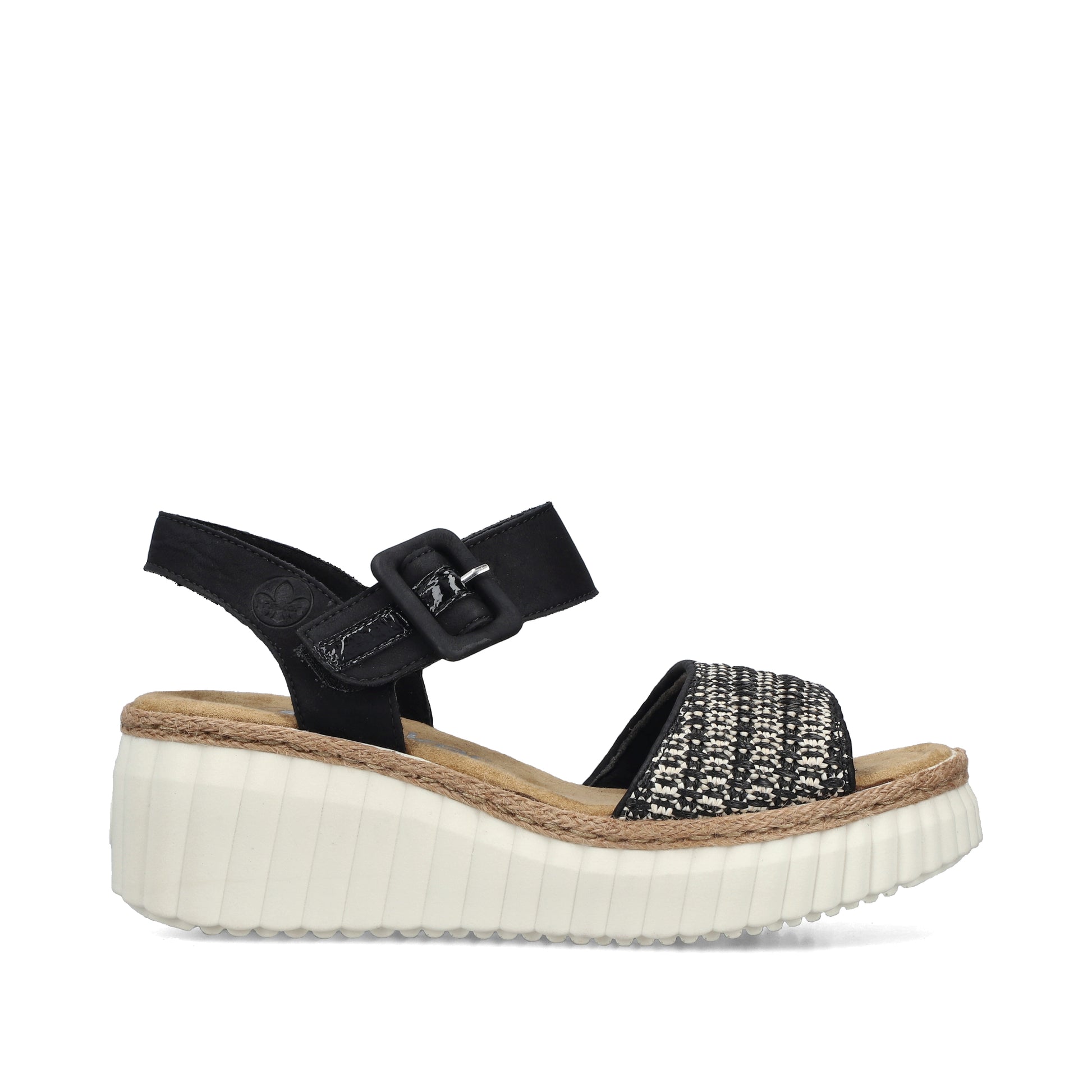 Black Hook & Loop Sandals for Women | Rieker 69176-00