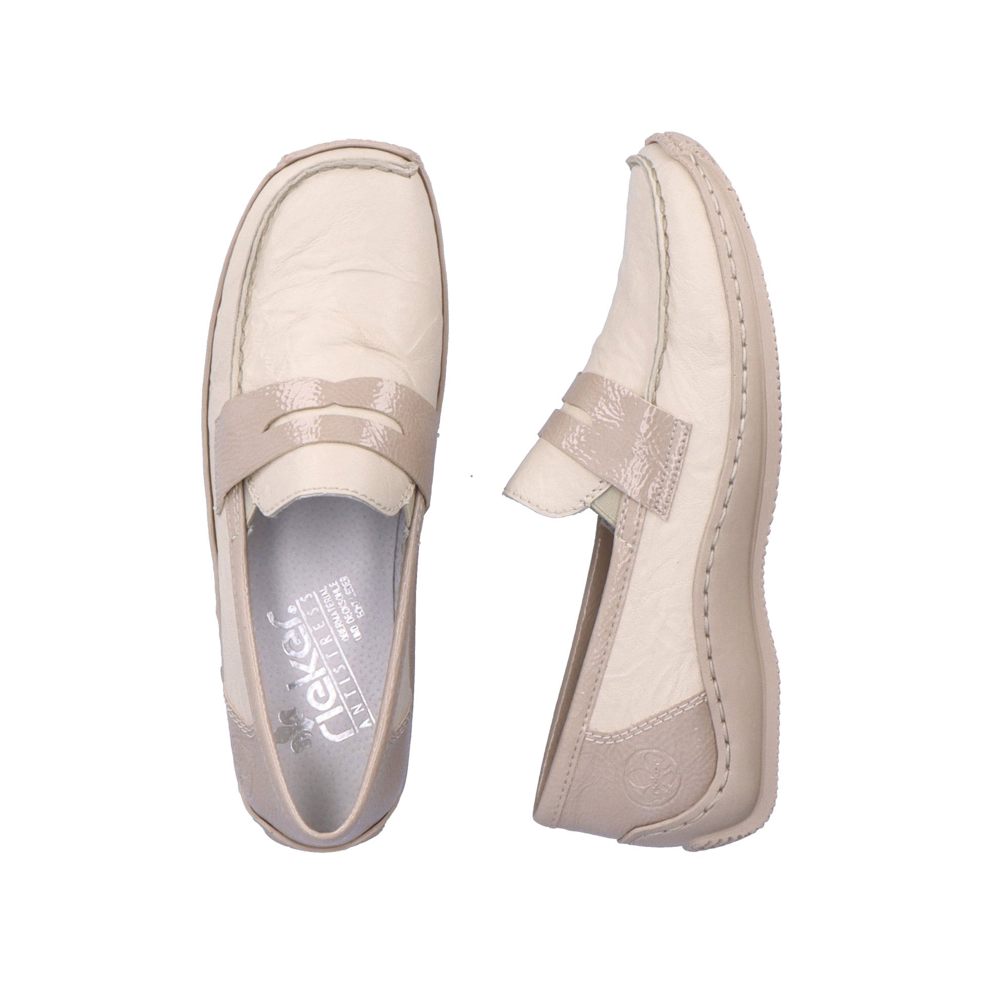 Beige Slip-On Shoes for Women | Rieker L1752-60