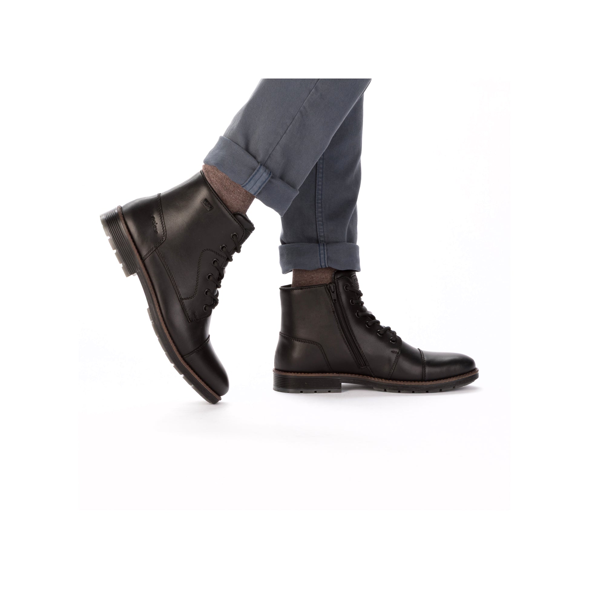 Black Zip Boots for Men | Rieker F4546-00