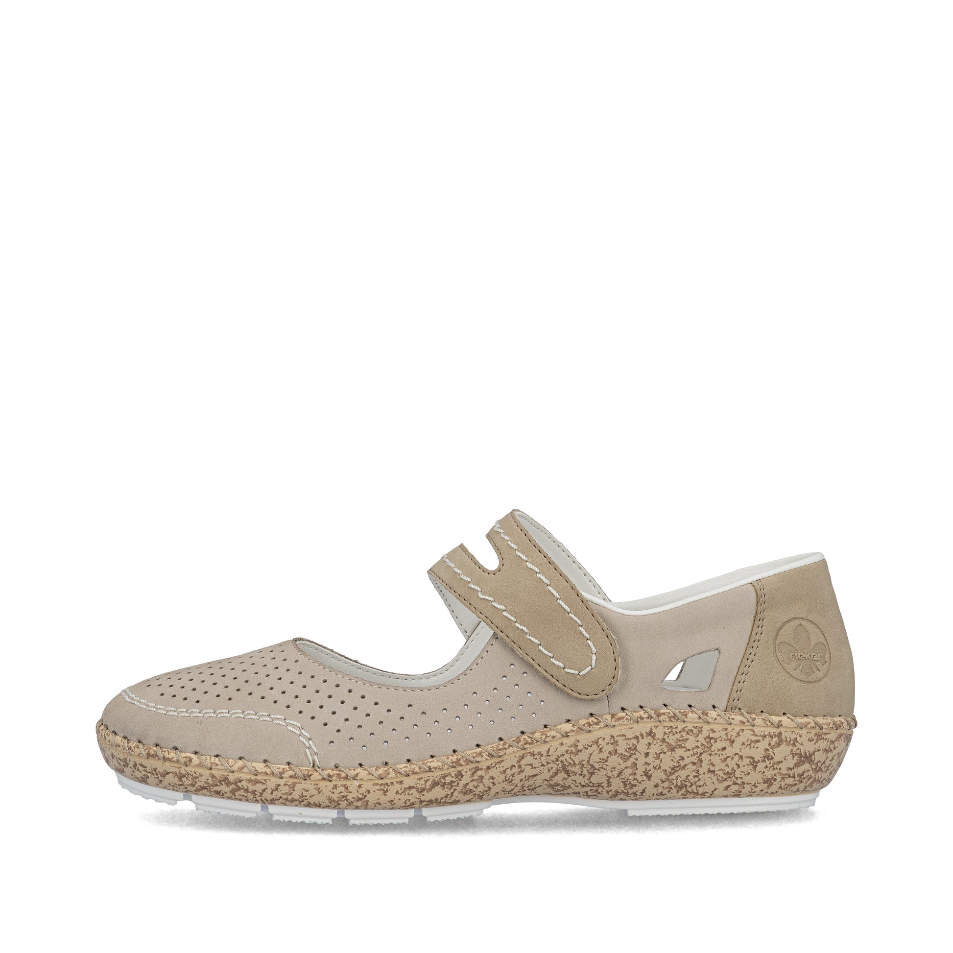 Grey Hook & Loop Shoes for Women | Rieker 44885-40