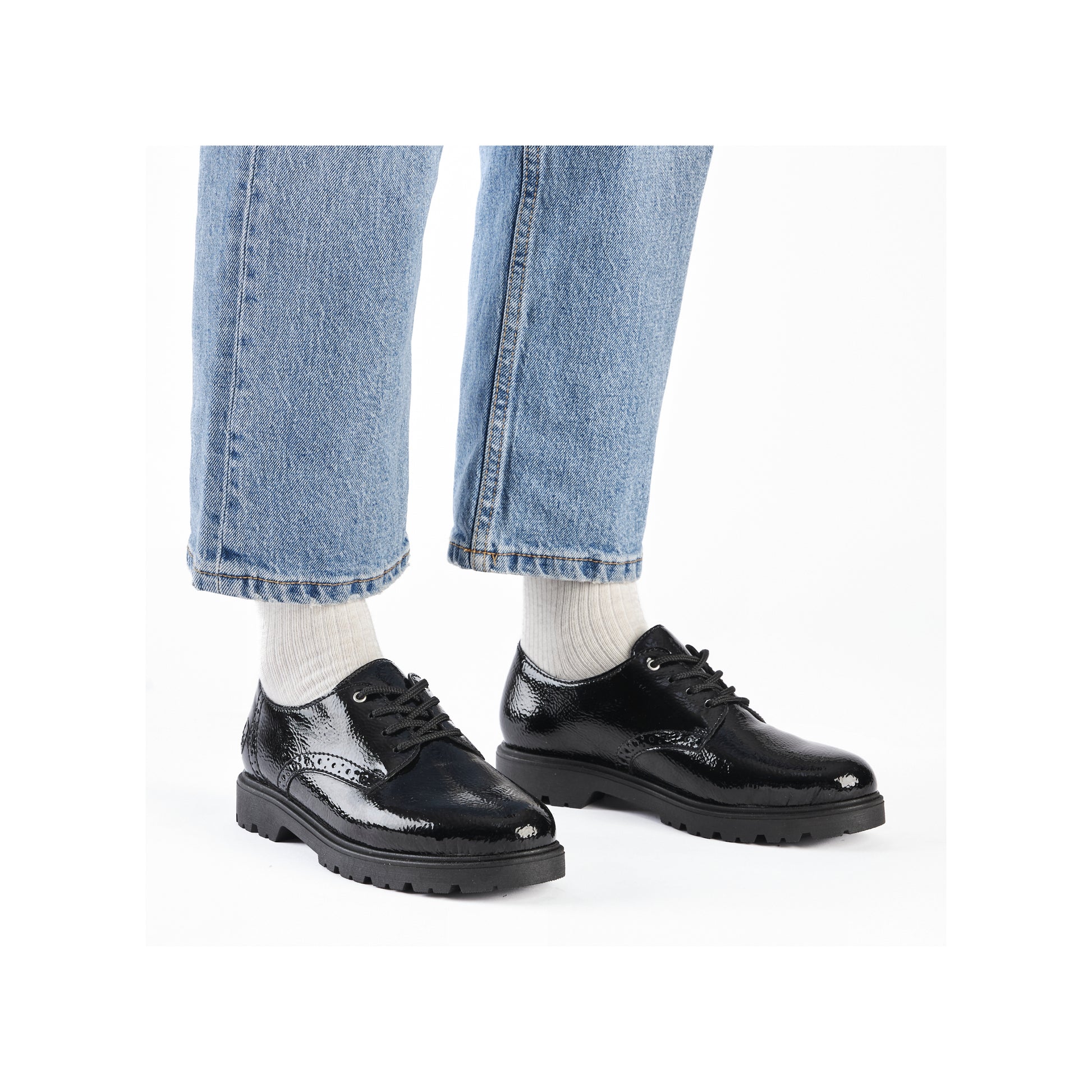 Black Elasticated Shoes for Women | Rieker 45502-00