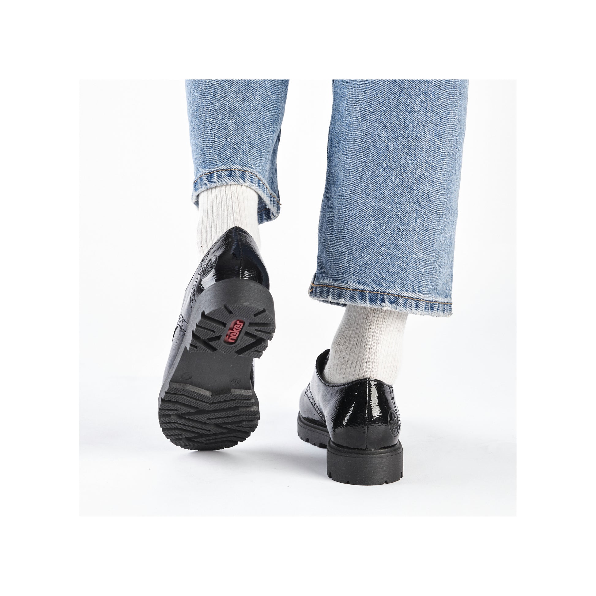 Black Elasticated Shoes for Women | Rieker 45502-00