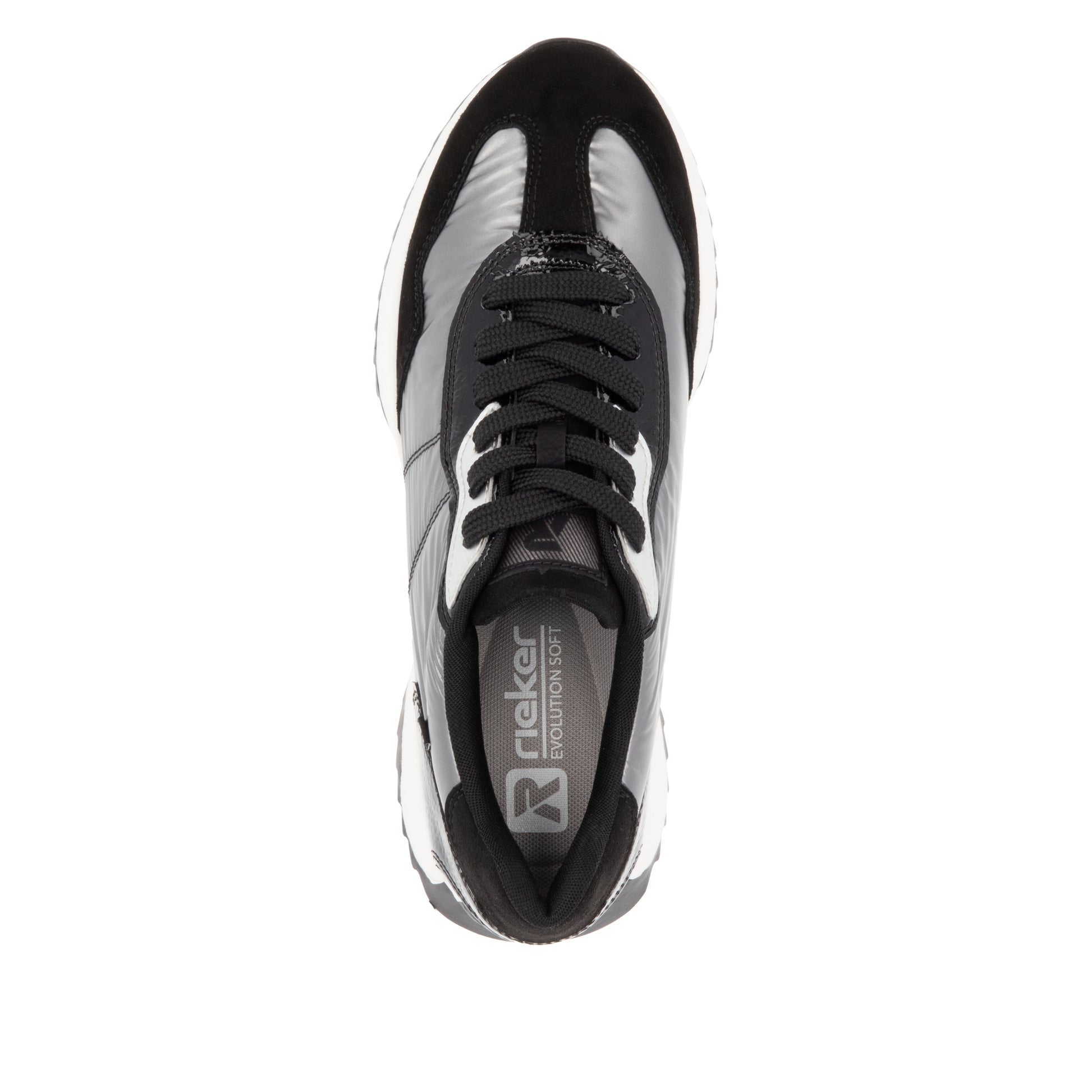 Grey Elasticated Shoes for Women | Rieker Sport W1306-42