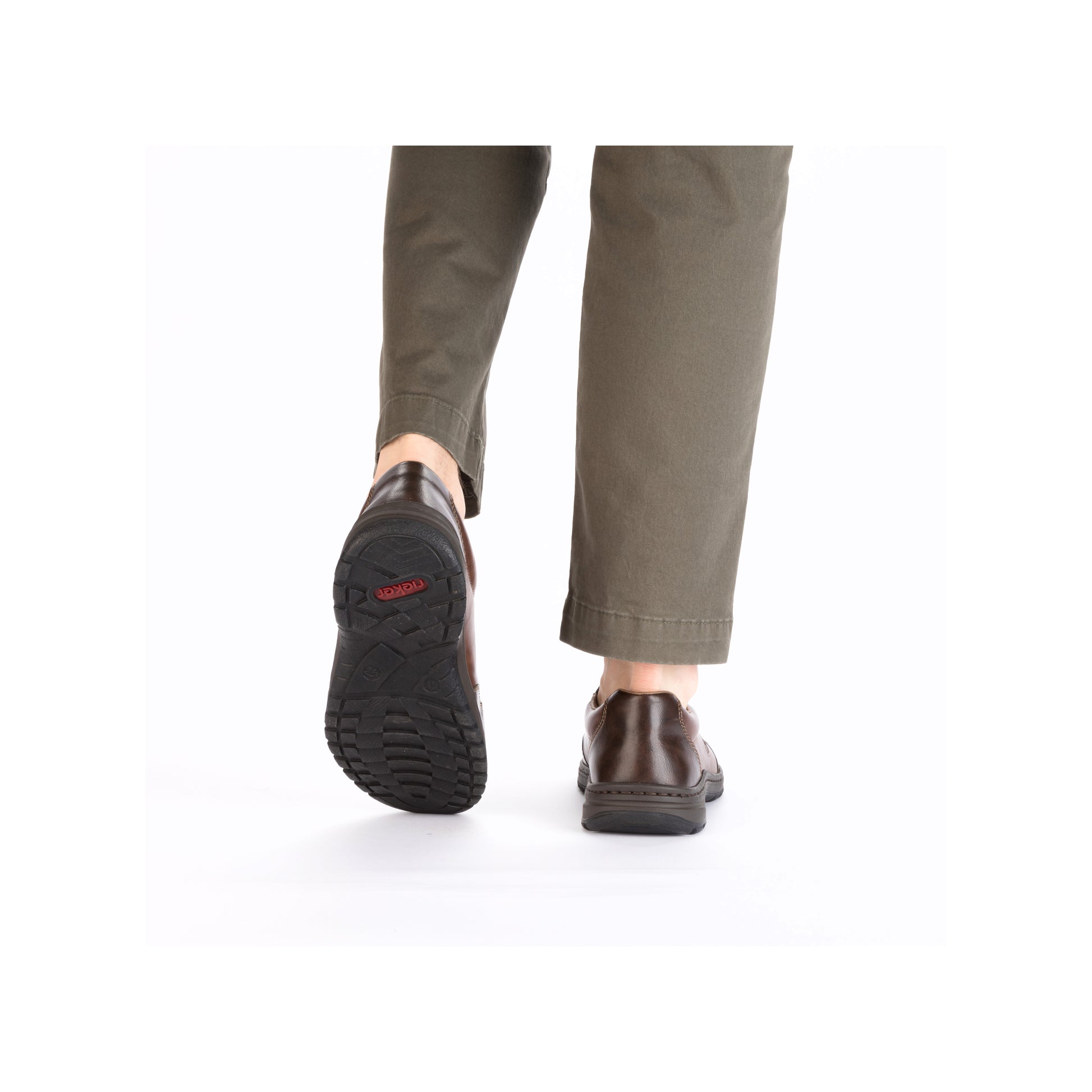 Brown Elasticated Shoes for Men | Rieker 03354-26